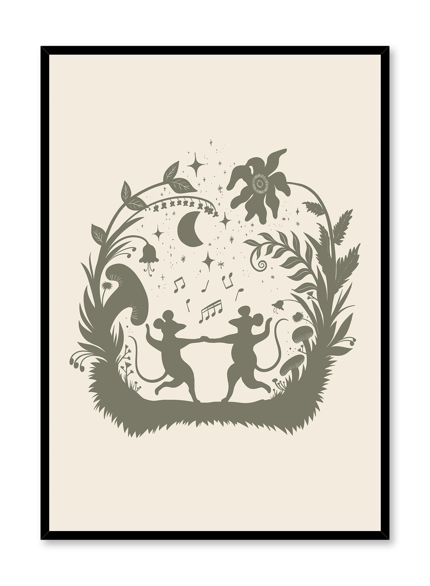 Moonlight Jive Wall Art Poster - Vintage Music Dance Decor for Bedroom, Living Room & Office - Perfect for Jazz Lovers & Retro Home Decor