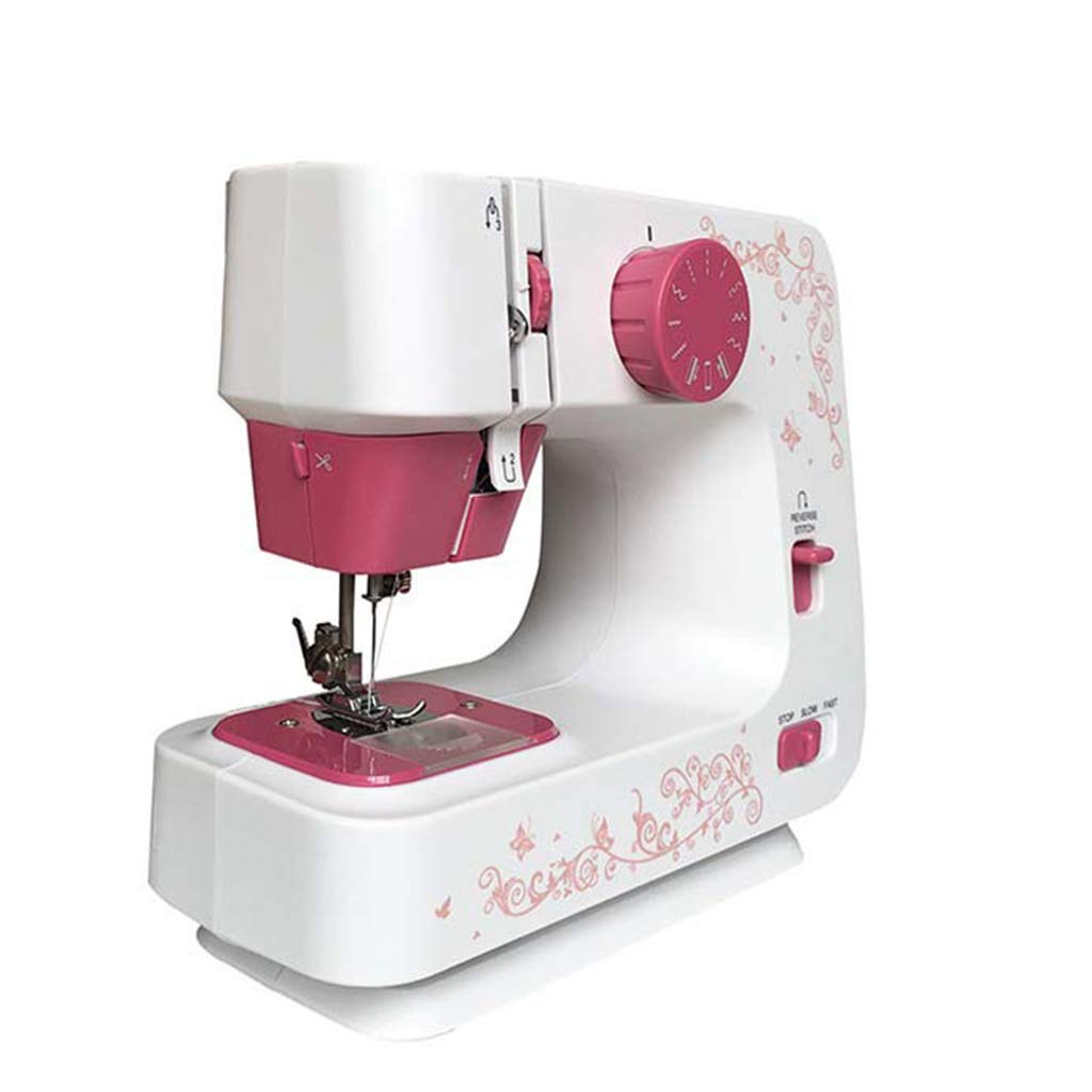 Portable Mini Sewing Machine for Beginners & Kids - 12 Stitch Patterns, Built-in Light, Foot Pedal & Drawer - Perfect for DIY Crafts, Clothing Repairs & Home Mending Projects