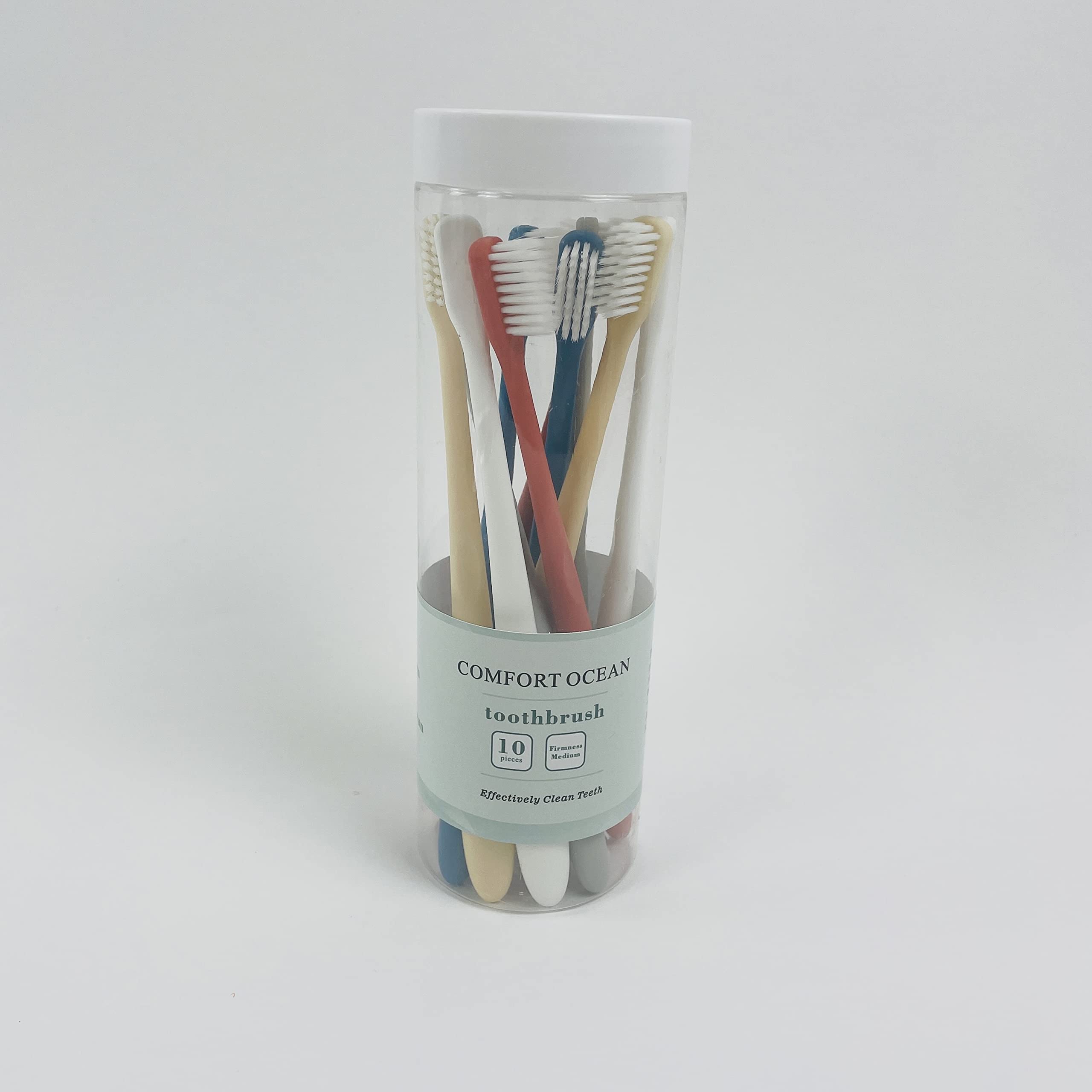 Soft Bristle Toothbrushes for Adults - Pack of 10 Gentle Manual Toothbrushes with Comfort Grip - Perfect for Travel, Home & Office Use
