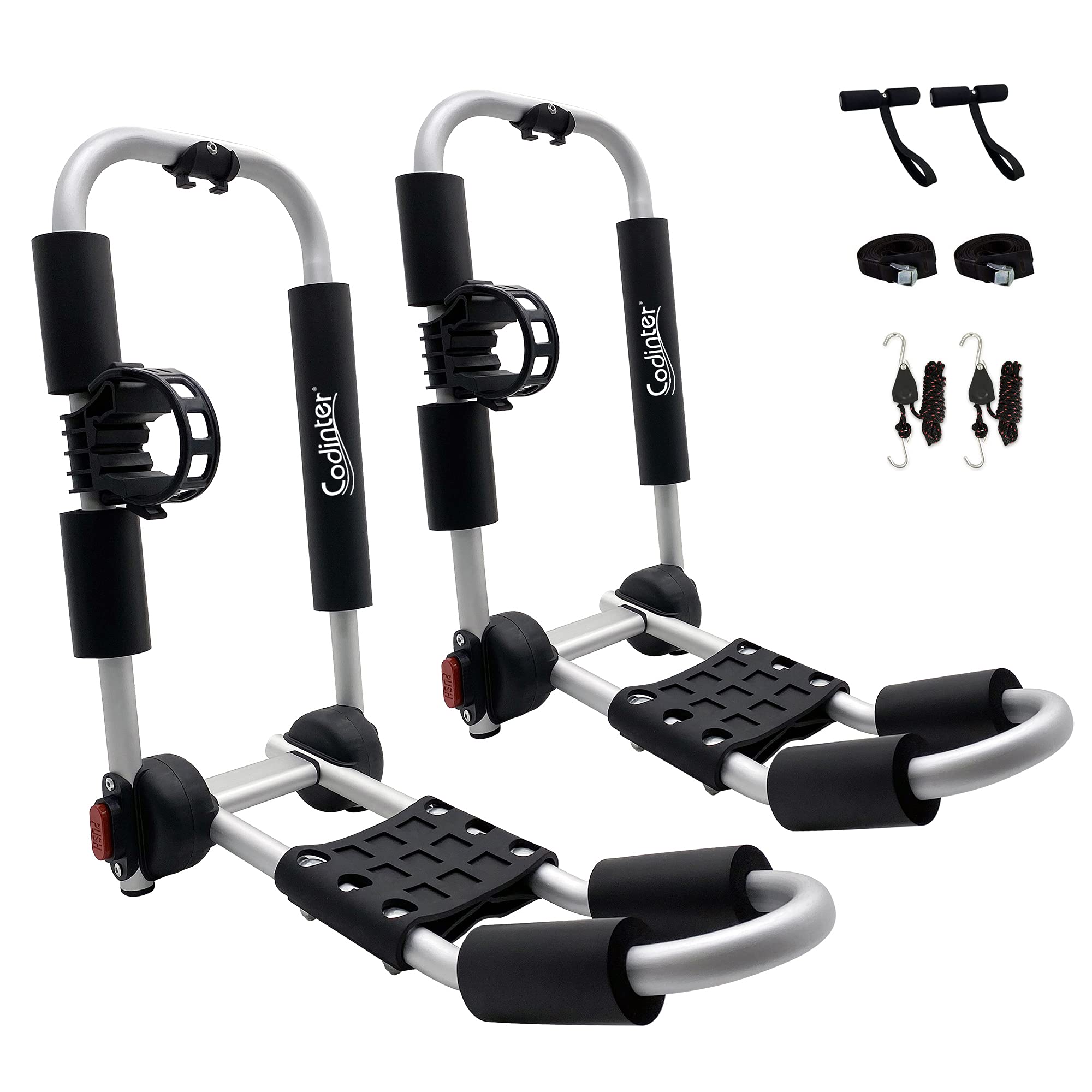 **Aluminum Folding J-Bar Kayak & Canoe Roof Rack Carrier for Car SUV – Secure Paddle Holder – Perfect for Outdoor Adventures & Water Sports**