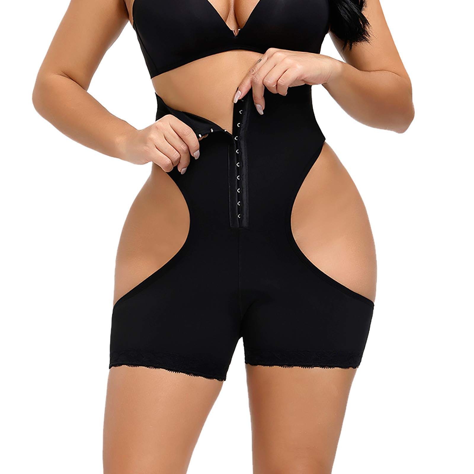 Sexy Lace Corset Waist Trainer for Women - High Waist Shaping Panties with Butt Lifting & Tummy Control (Black, XXL) - Perfect for Shapewear, Body Shaping, and Special Occasions