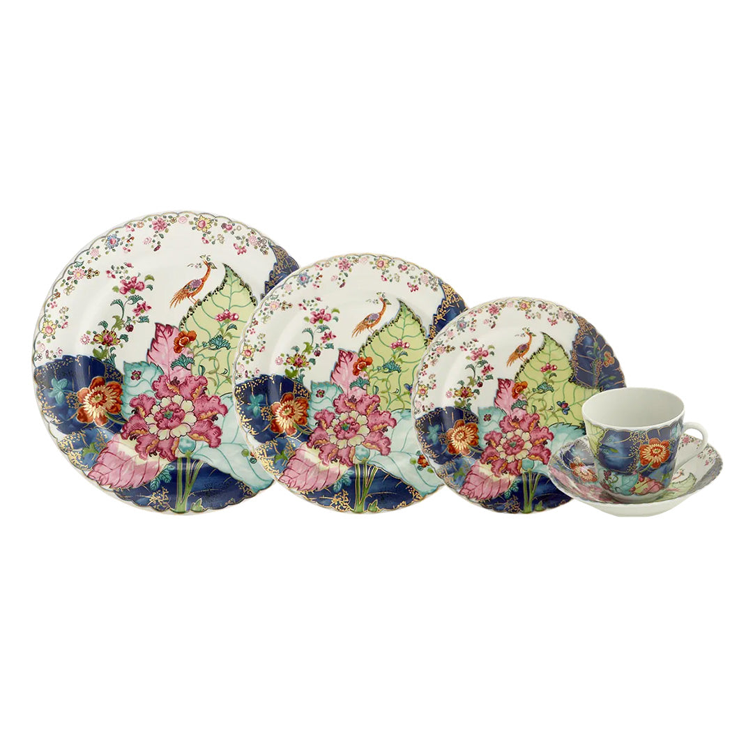 Premium 5-Piece Tobacco Leaf Dinnerware Set - Elegant Tableware for Fine Dining, Parties, and Special Occasions