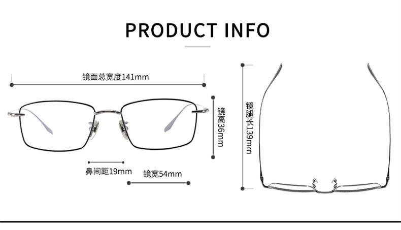 Stylish Black Unisex Square Full Rim Eyeglasses Frame 42175 - Perfect for Reading, Work & Fashion Accessories