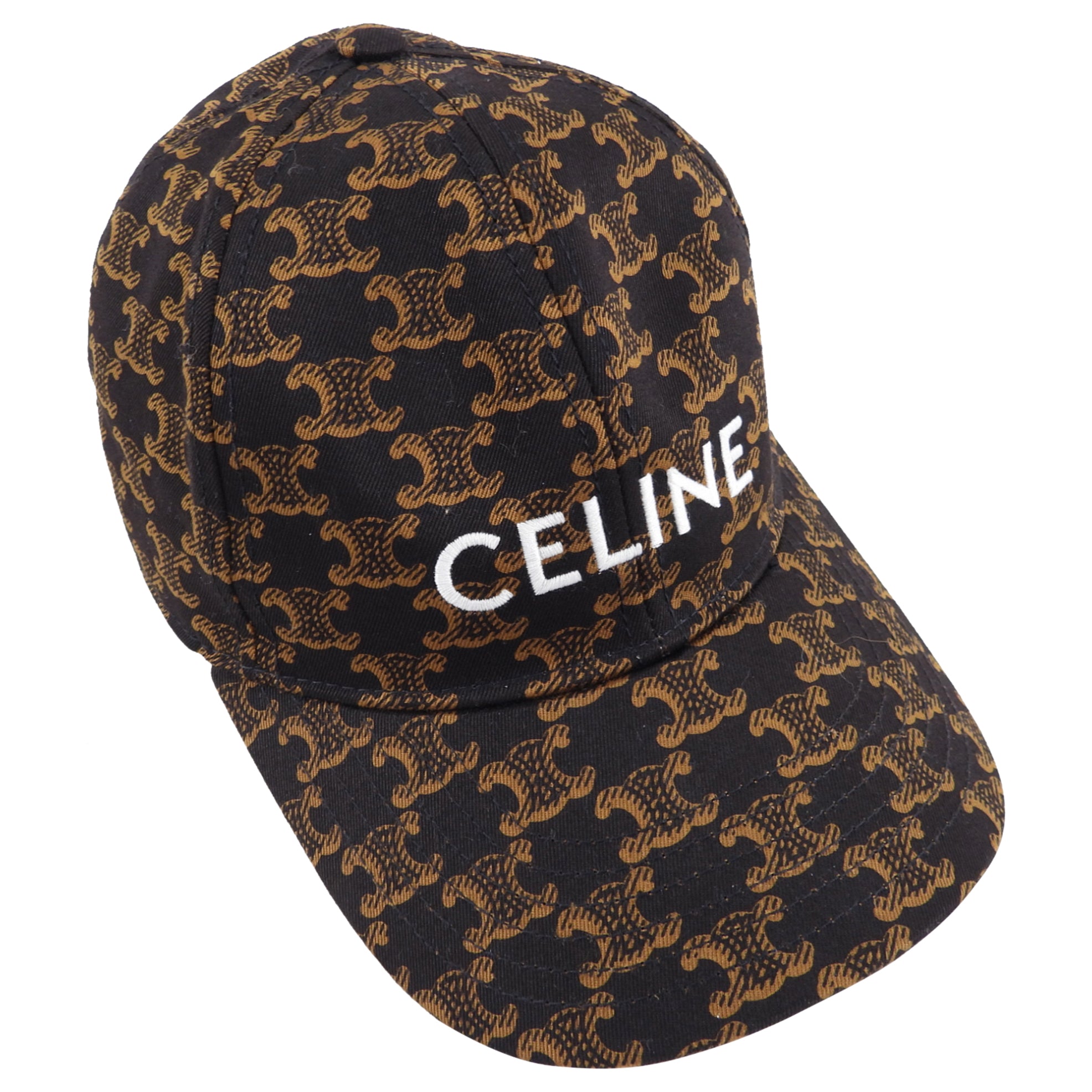 Celine Triomphe Black & Brown Logo Baseball Cap - Luxury Designer Hat for Women & Men | Perfect for Streetwear, Travel & Fashion Outfits