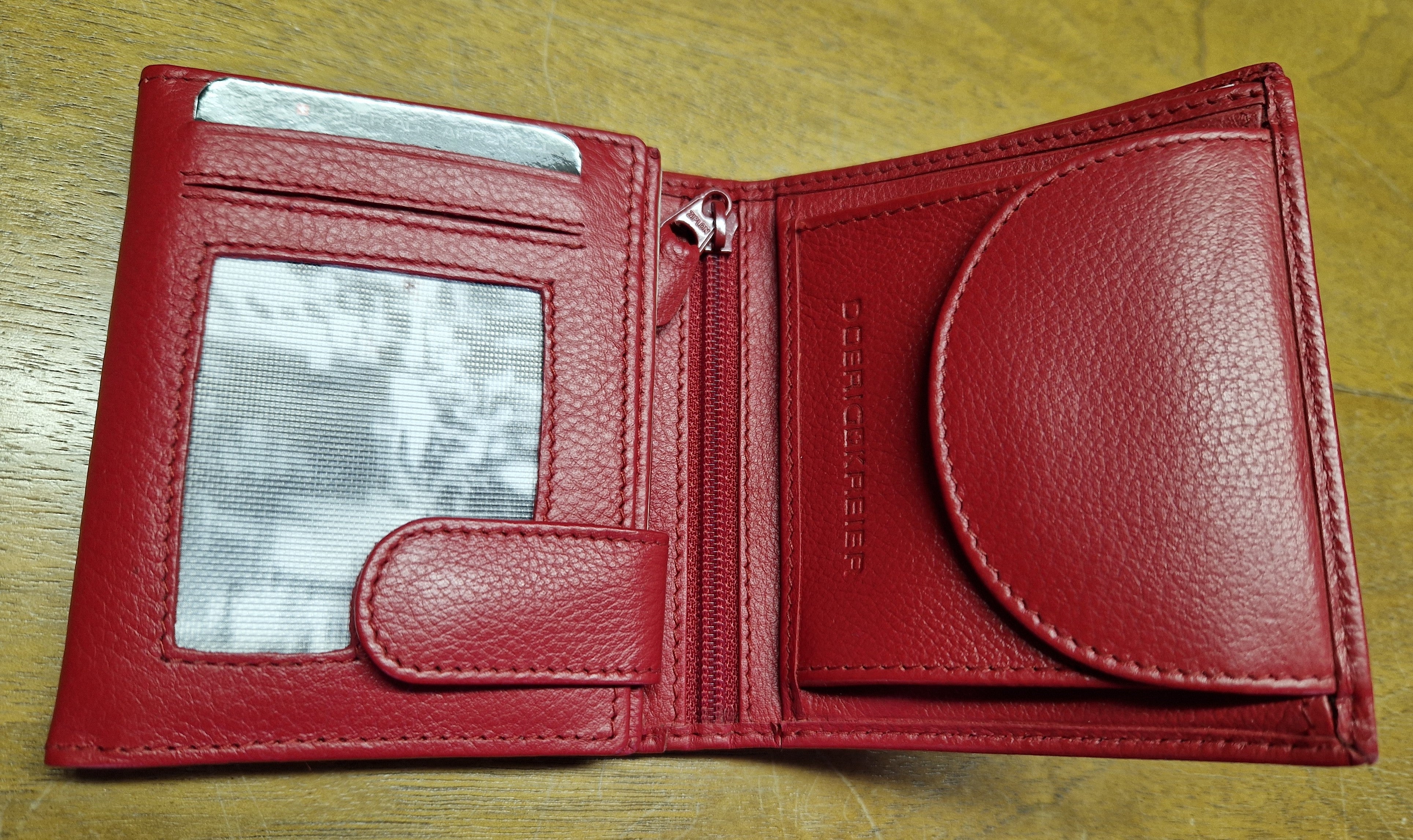 Premium Swiss Leather Wallet for Men - Genuine Red Cowhide RFID Blocking Slim Bifold Wallet - Perfect for Travel, Business & Everyday Use