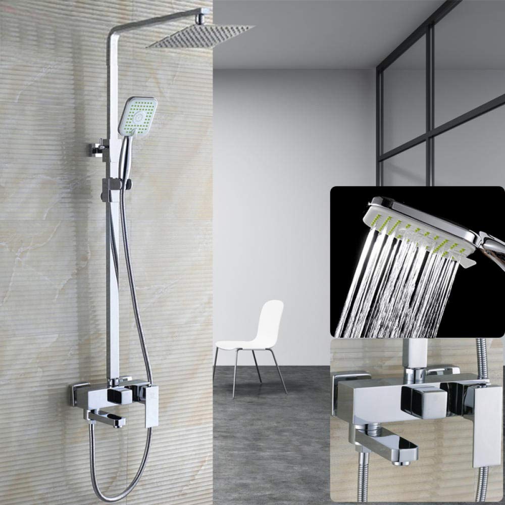 Premium Rainfall Shower Faucet Set - Single Handle Mixer Tap with 8 Inch Handheld Shower for Modern Bathroom | Perfect for Spa-Like Experience and Water Saving