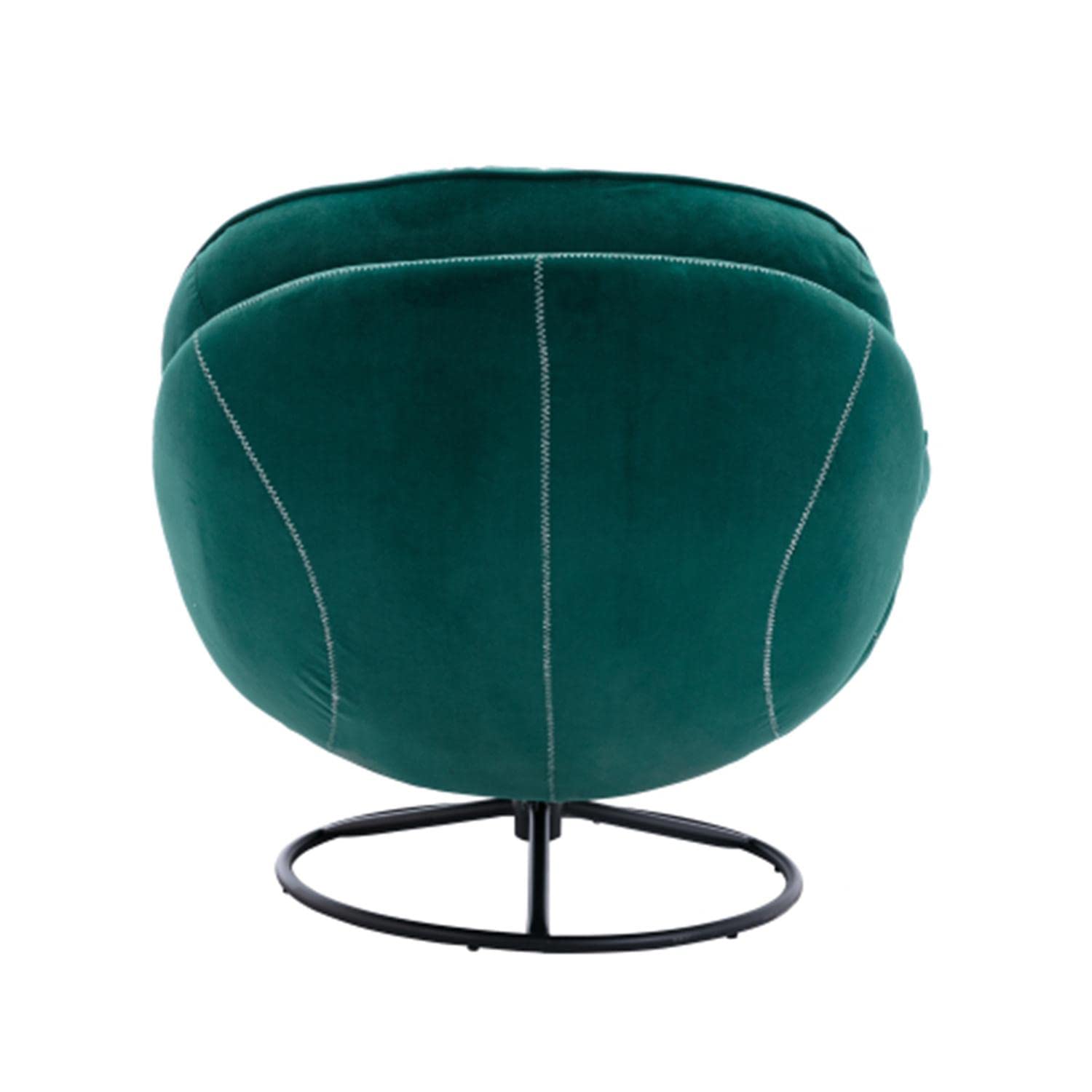 Green Velvet Swivel Accent Chair with Ottoman - Button Tufted Upholstered Office Chair for Living Room, Bedroom & Home Decor