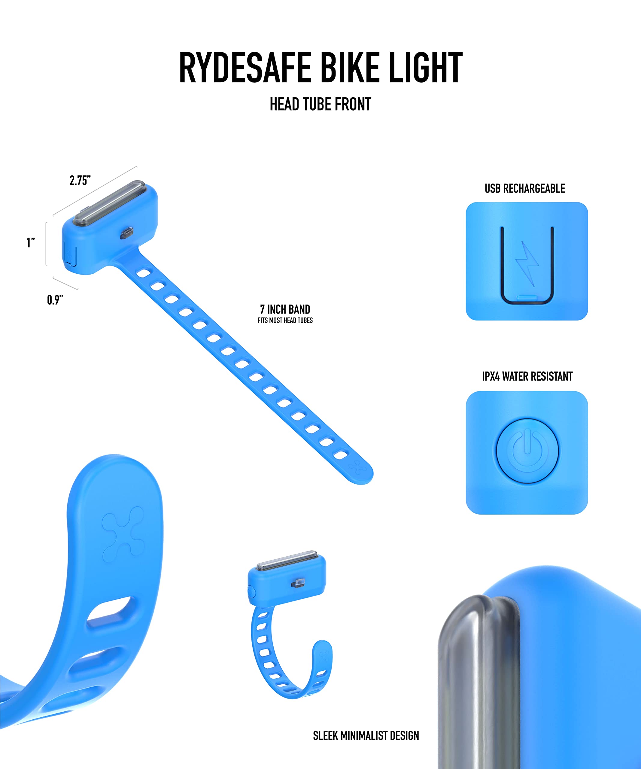 Best Bike Lights for Night Riding - High Visibility LED Bicycle Headlight & Taillight Set - Perfect for Commuting, Mountain Biking & Road Cycling Safety