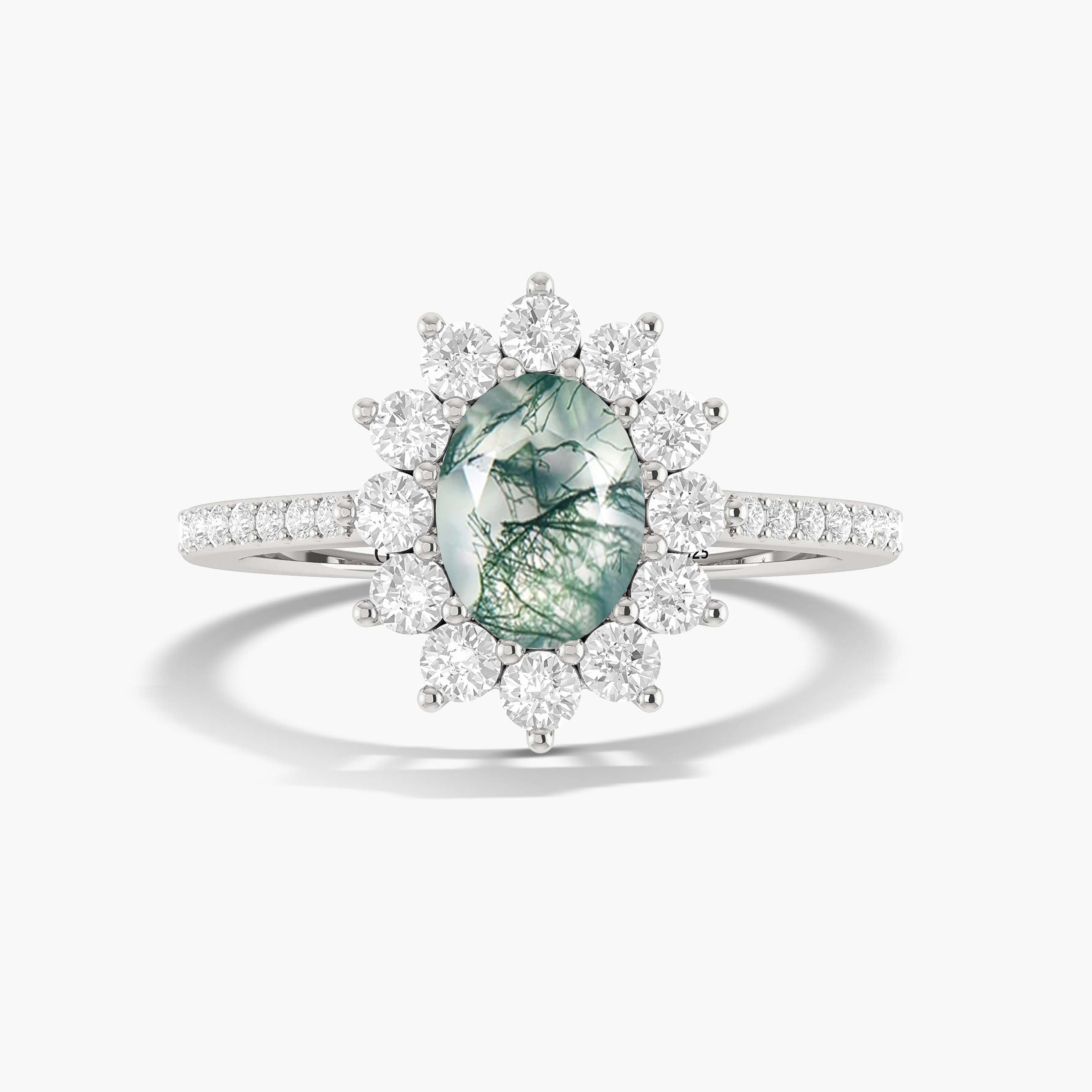 Elegant Moss Agate Oval Gold Wedding Ring for Women – Perfect for Bridal, Engagement & Anniversary Jewelry Gifts