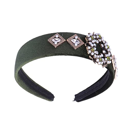 FRCOLOR Women's Pearl Rhinestone Headband - Elegant Wide Rim Hair Accessory for Girls & Women | Perfect for Weddings, Parties & Everyday Fashion
