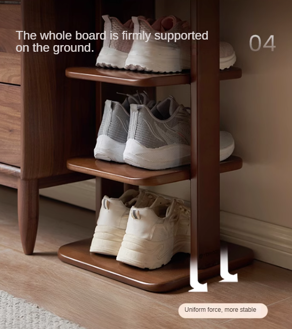 Solid Beech Wood Ultra Narrow Shoe Cabinet - Space Saving Entryway Storage Organizer for Small Apartments & Closets