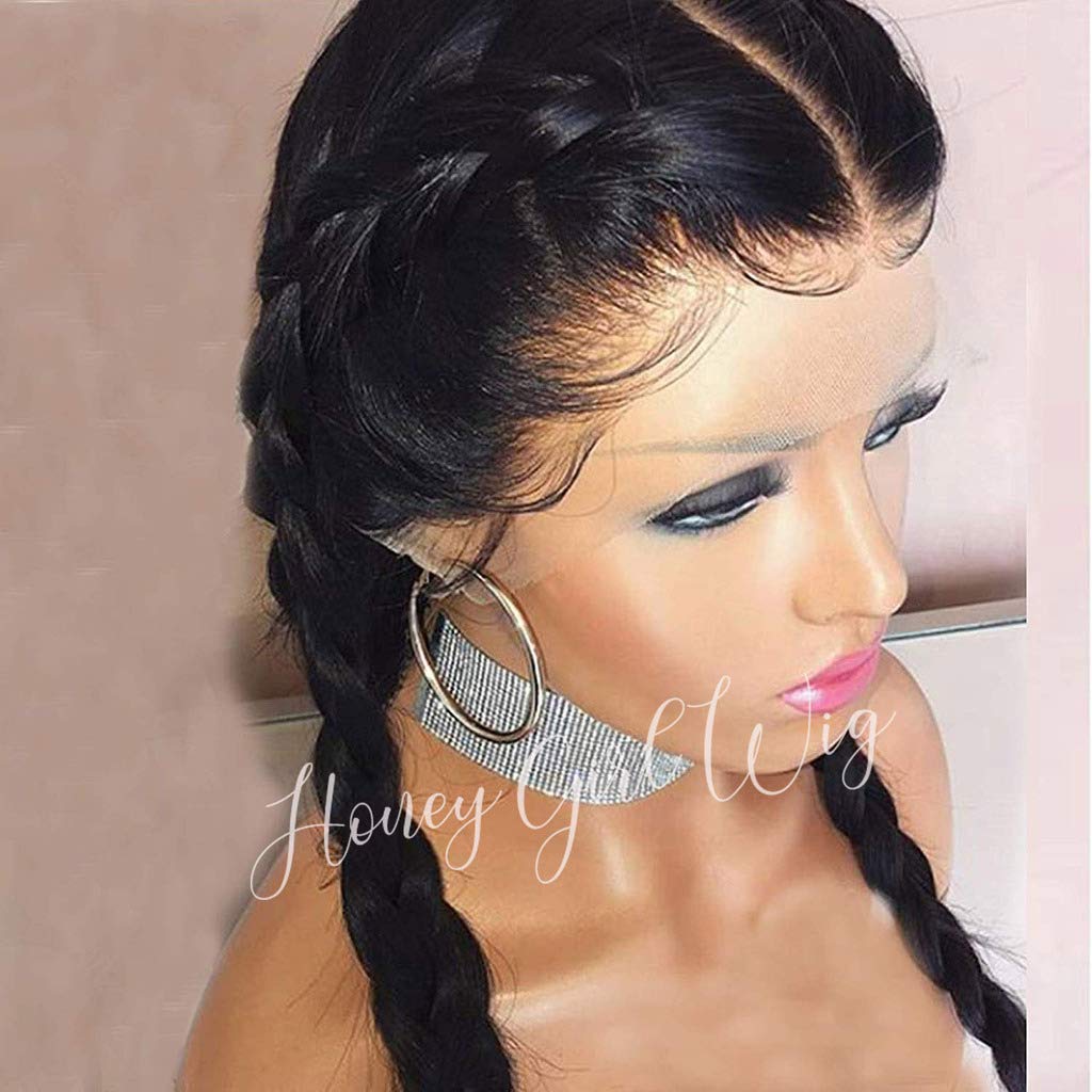 360 Lace Frontal Wig Straight 10A Brazilian Virgin Human Hair - Pre Plucked Glueless Full Lace Wig with Baby Hair for Black Women - Small Cap 16