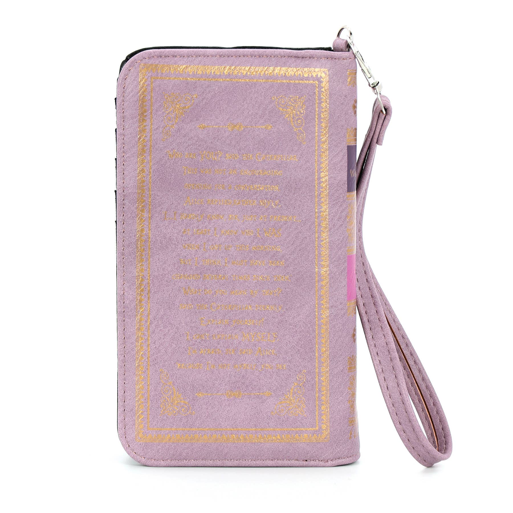 Alice in Wonderland Book Wallet Wristlet - Cute Novelty Clutch Purse for Women & Girls - Perfect for Cosplay, Book Lovers & Disney Fans