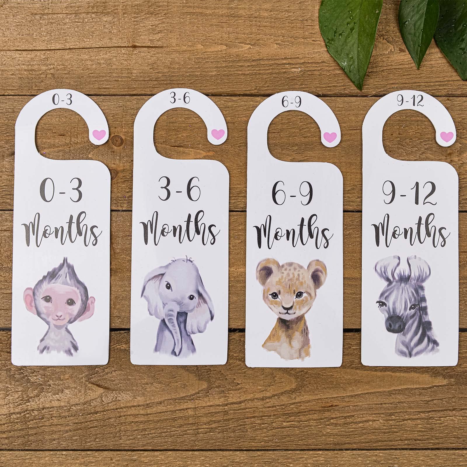 7-Pack Baby Closet Size Dividers - Wooden Wardrobe Organizer with Monthly Labels - Perfect Pregnancy Gift & Newborn Baby Shower Present (Grey) - Ideal for Nursery Organization & Baby Clothes Storage