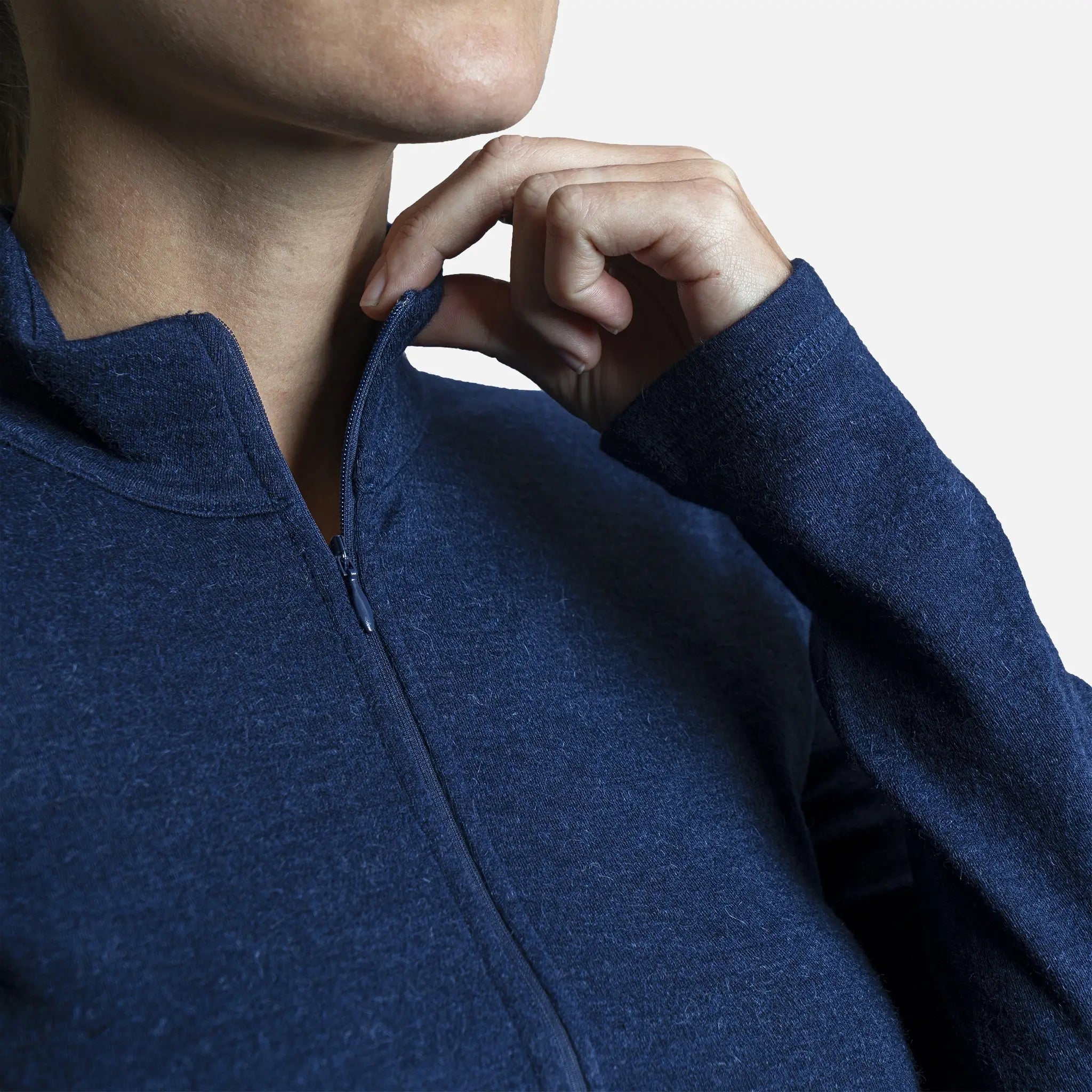 Women's 300 Lightweight Alpaca Wool Base Layer - Half Zip Thermal Top for Hiking, Skiing & Winter Outdoor Activities