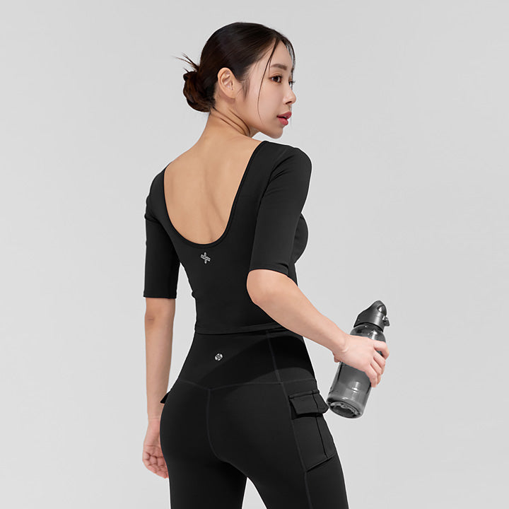 Inpad Women's Wide Neck Short Sleeve T-Shirt - Soft Cotton Casual Top for Everyday Wear | Perfect for Work, Outings & Relaxing at Home