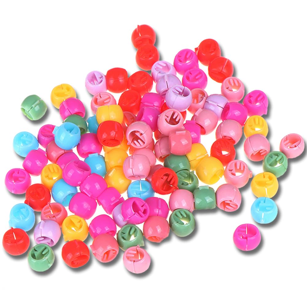 AKOAK 50 PCS Mini Hair Clips with Beads - Plastic Claw Hair Clips for Women, Girls & Kids | Cute Hair Accessories for School, Parties & Daily Styling (Random Colors)