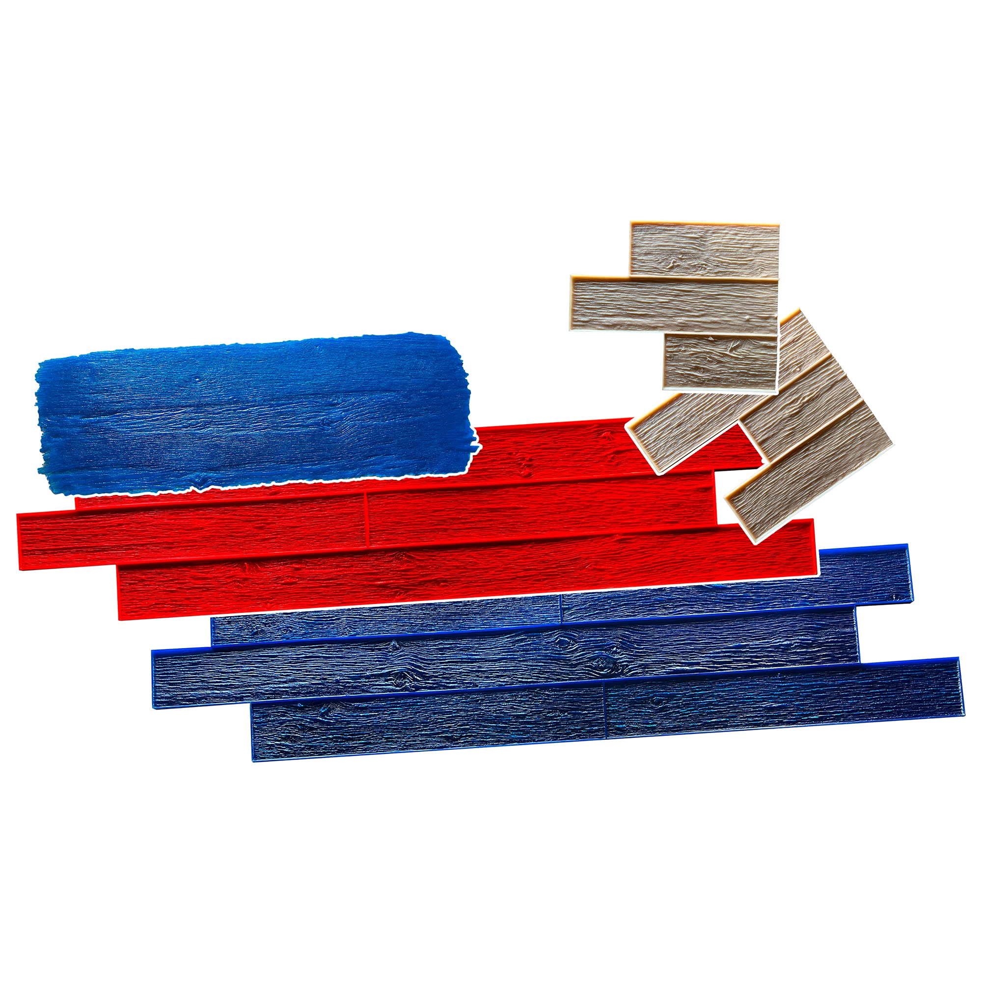 Barn Wood Plank Stamp Mats SM 5500 - Set of 5 DIY Wooden Stamps for Scrapbooking, Card Making & Home Decor - Perfect for Crafting, Woodworking & DIY Projects