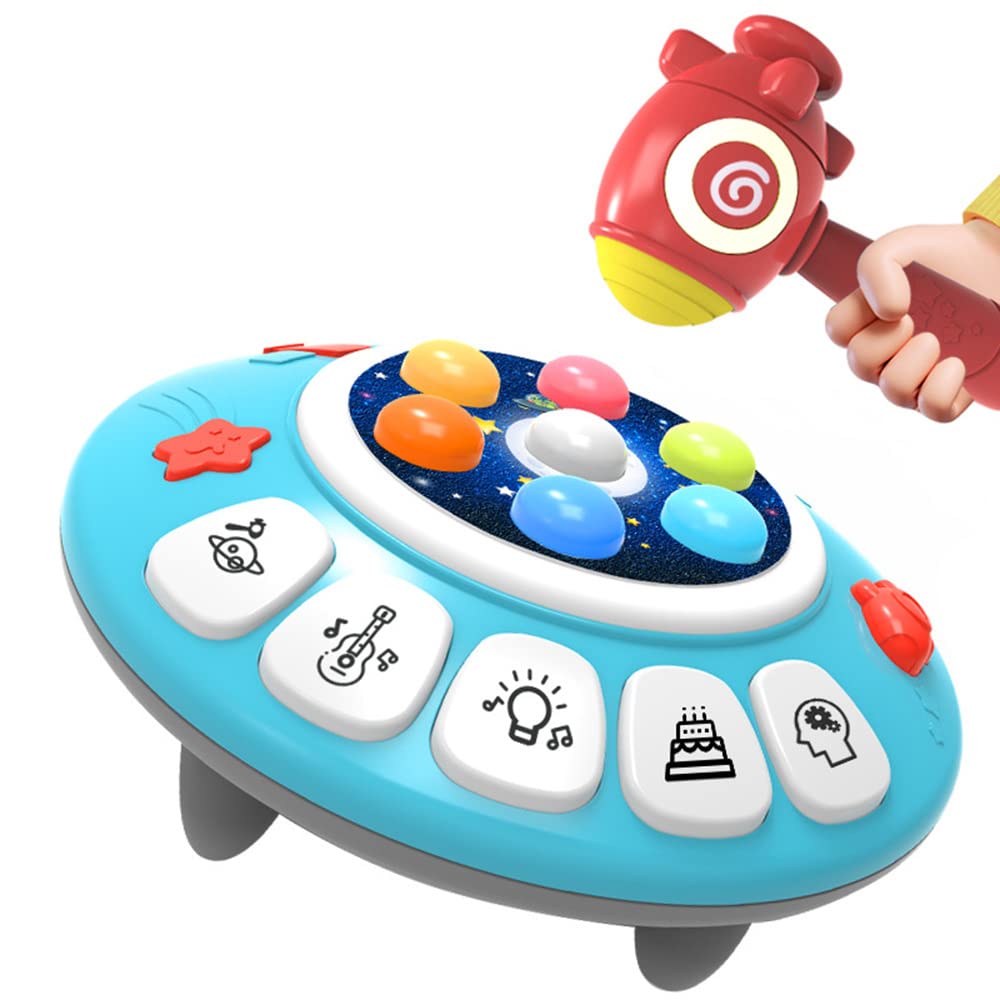 Whack A Mole Game Toy for Kids - Fun Interactive Hammering Pounding Toy with Light Music | Early Learning Educational Gift for Toddlers & Children | Perfect for Birthday Parties, Preschool Playtime & Cognitive Development
