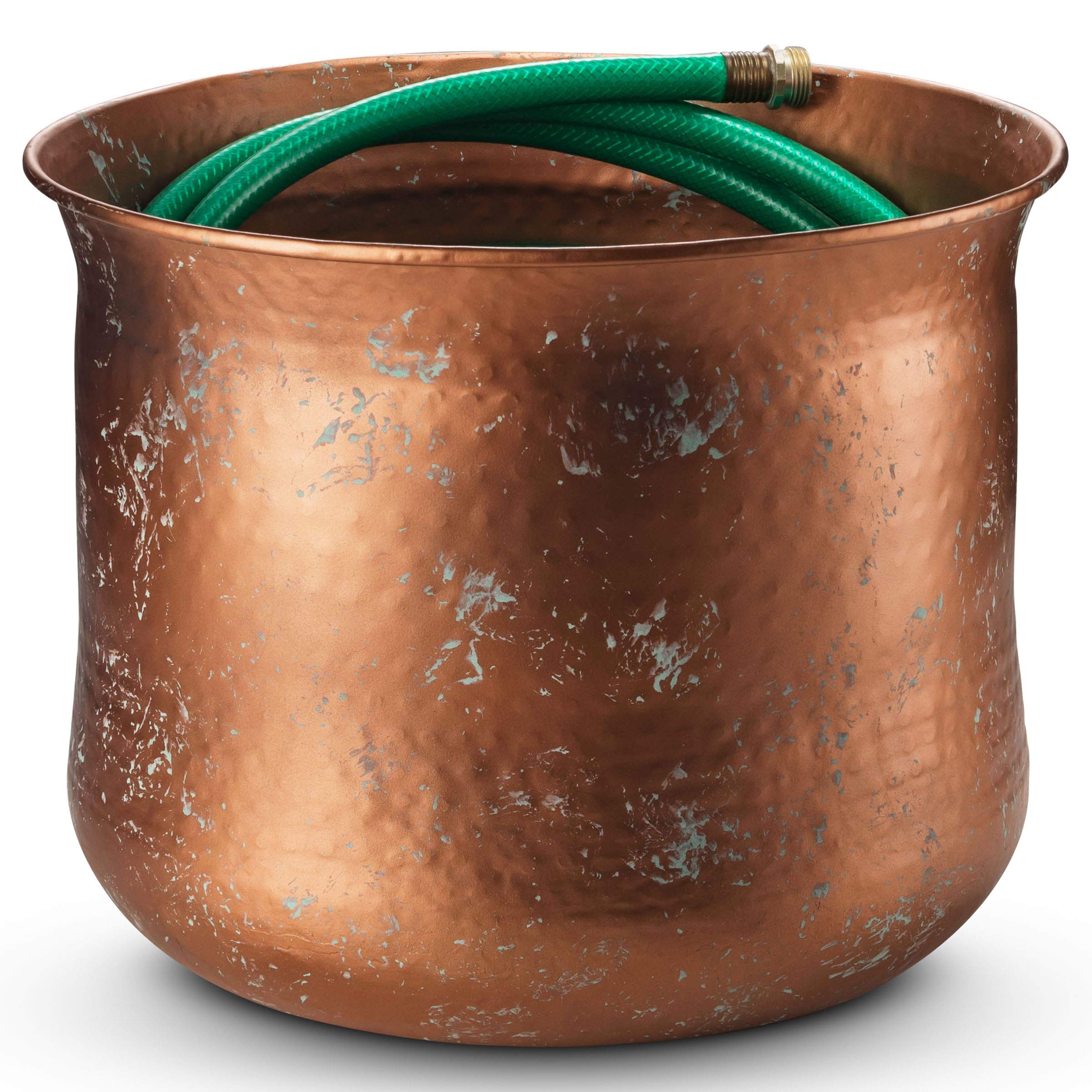 Expandable Garden Hose Pot Holder - Water Hose Storage Container for Indoor & Outdoor Use | Durable Hose Hider Organizer (No Lid) | Perfect for Patio, Yard, and Garage Organization