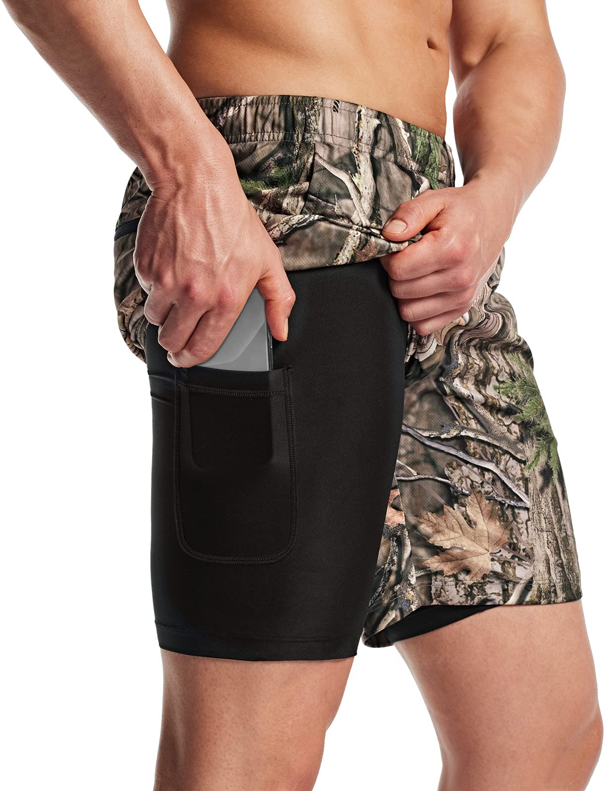 TSLA Men's 2-in-1 Running Shorts with Pockets - Quick Dry Athletic Workout Shorts for Gym, Training & Outdoor Activities | Comfortable Exercise Shorts for Jogging, Hiking & Sports