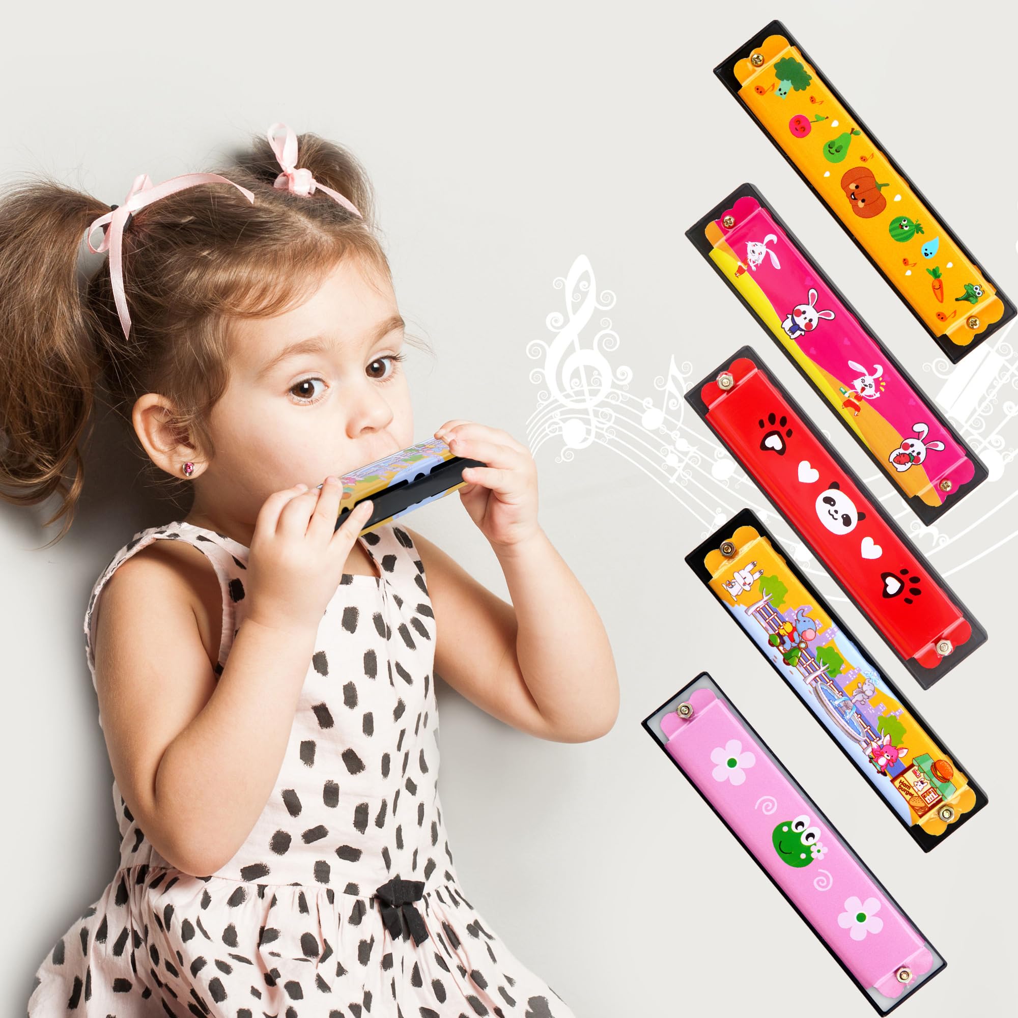 16-Hole Cartoon Harmonica Toy - 30 Pack for Kids & Adults | Musical Gift for Beginners, Parties & Learning