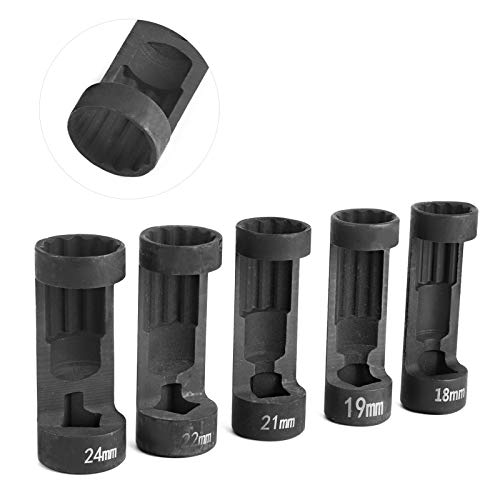 5Pcs Strut Nut Socket Set - 12 Point 1/2