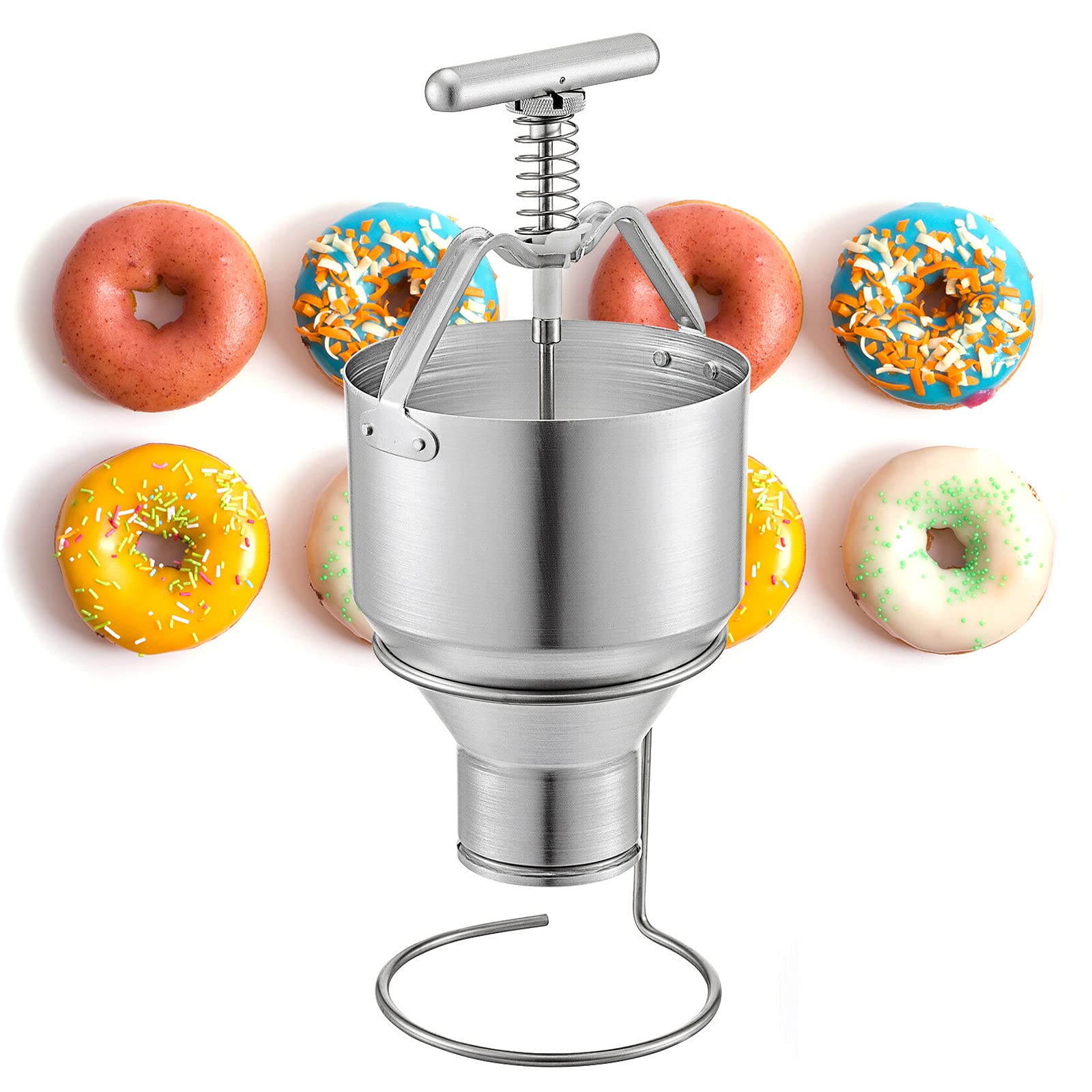 Manual Donut Maker Machine - Adjustable Thickness & 5L Capacity - Perfect for Home Baking, Cafes & Bakeries - DIY Donut Dispenser for Fresh Pastries