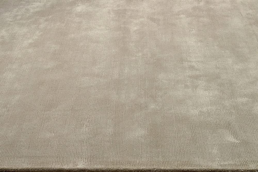 Premium Silver Tencel Hand-Knotted Rug 8' x 11' - Ultra Soft Living Room & Dining Room Carpet - Eco-Friendly Luxury Floor Covering for Home Decor | Made in India