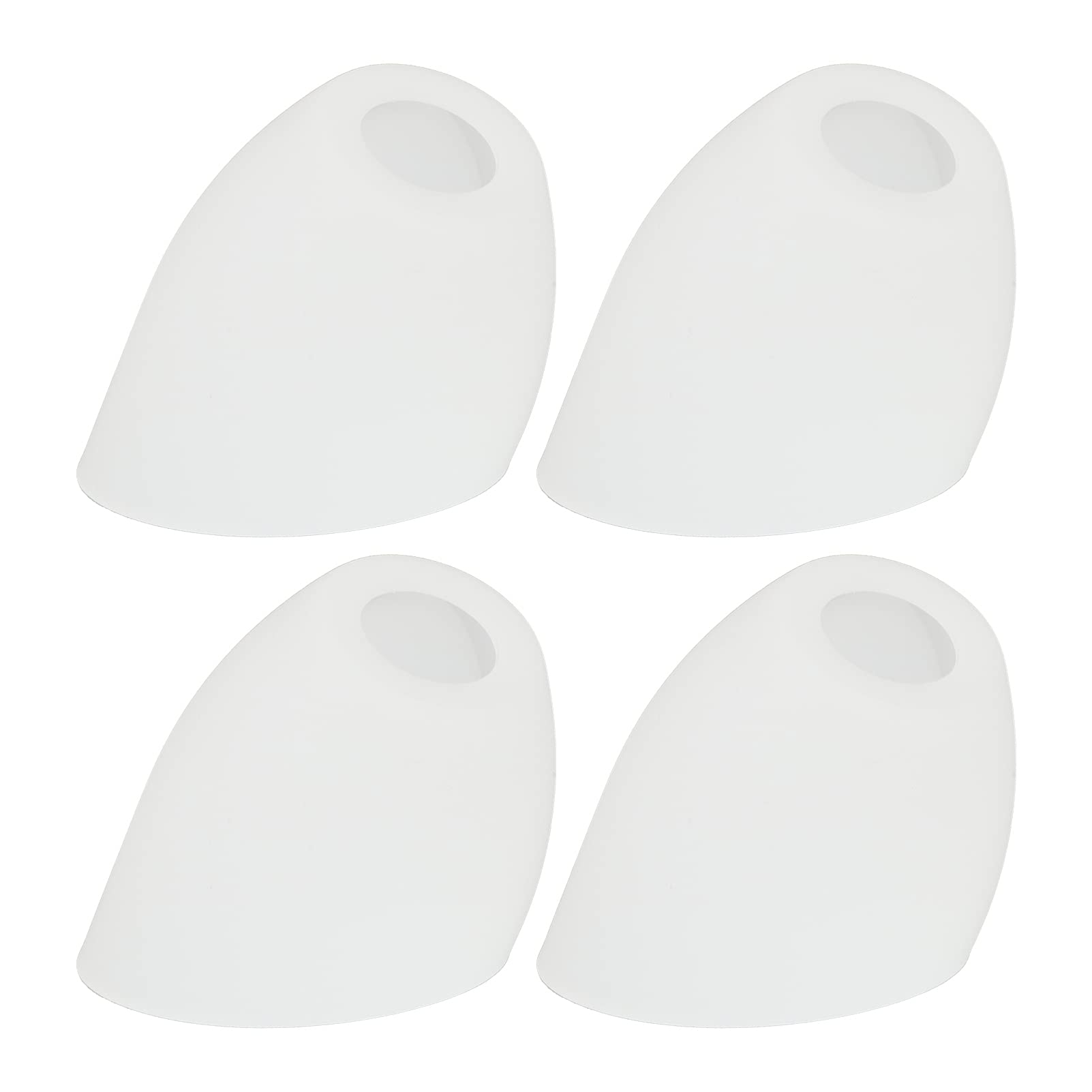 NOLITOY 4-Pack White Plastic Horseshoe Lamp Shades Replacement - 3cm/1.18in Hole Diameter for Multi-Head Floor Lamps - Perfect for Bedroom, Living Room & Office Lighting Decor