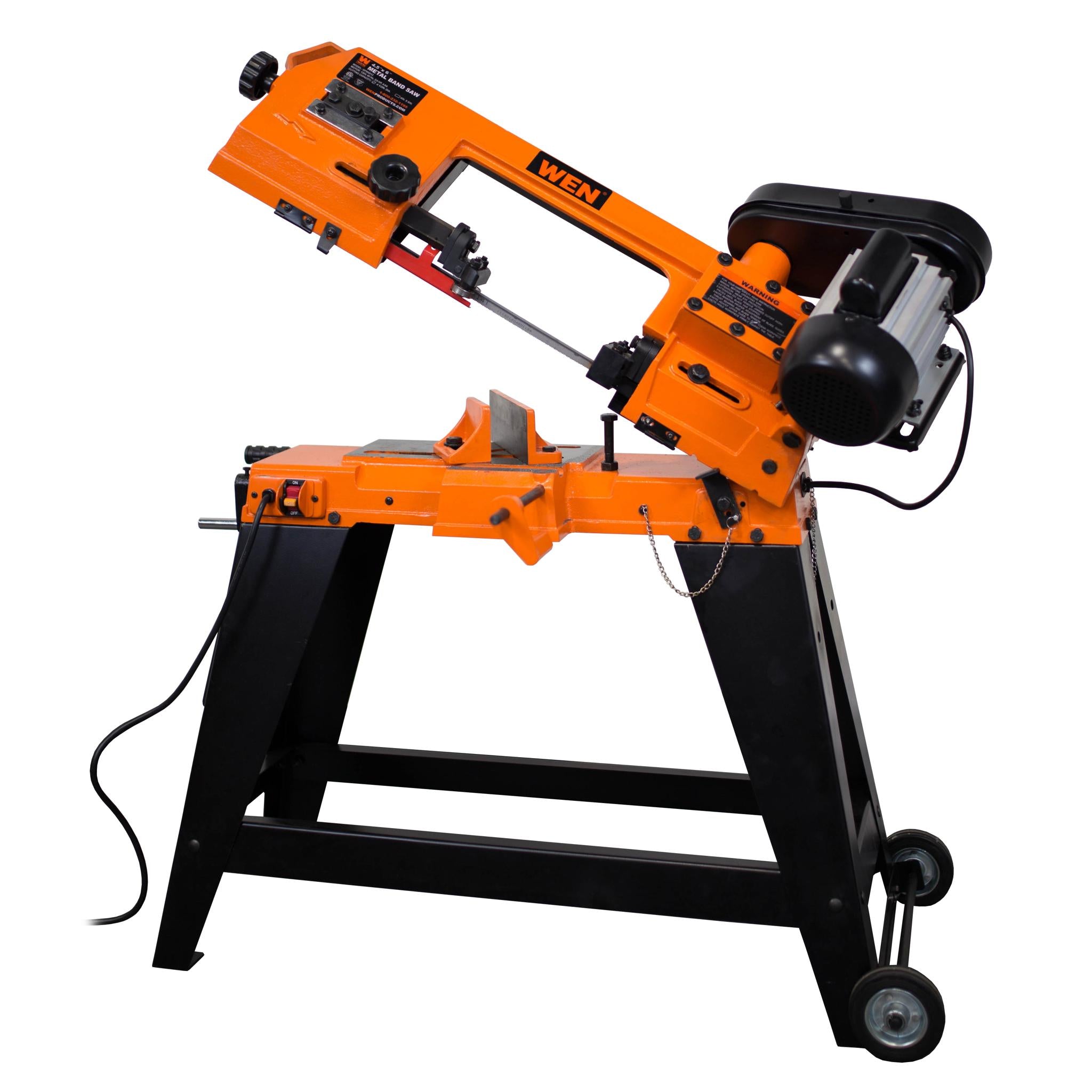 WEN BA4664 4x6 Inch Metal Cutting Band Saw with Stand - Perfect for Metalworking, DIY Projects, and Home Workshop Use