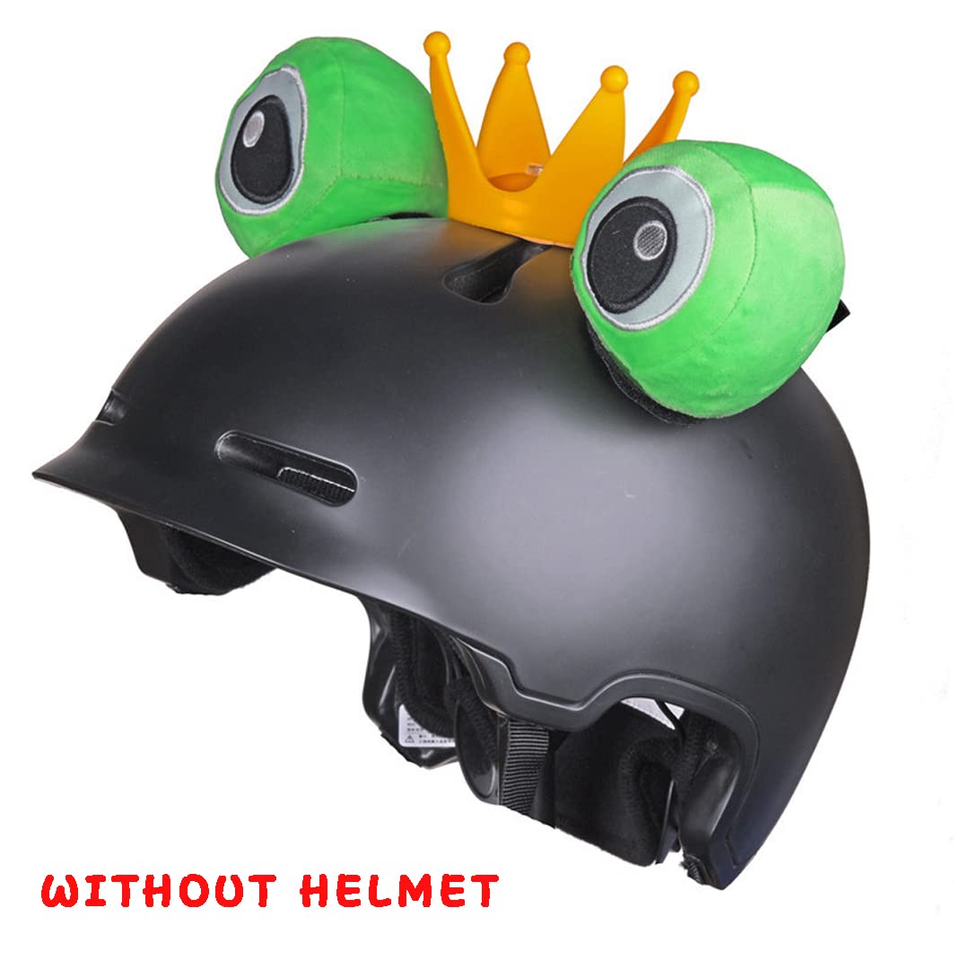 2 Pack Frog Eyes Helmet Stickers - Fun & Reusable Decals for Bike, Motocross & Motorcycle Helmets - Perfect for Halloween Costumes, Cosplay & Themed Rides