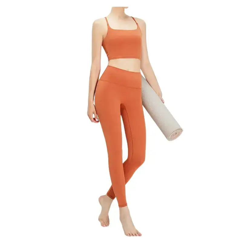 Women's High-Waisted Yoga Pants & Sports Bra Set - Breathable Workout Clothes for Gym, Running & Yoga | Swimcore Activewear for Women | Perfect for Fitness, Pilates & Lounge Wear