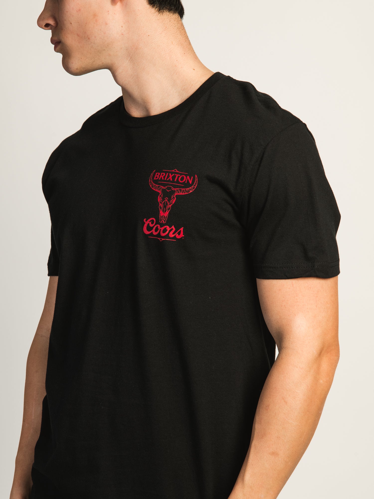 Brixton Coors Round Up T-Shirt for Men - Comfortable Cotton Tee for Casual Wear, Outdoor Activities, and Music Festivals