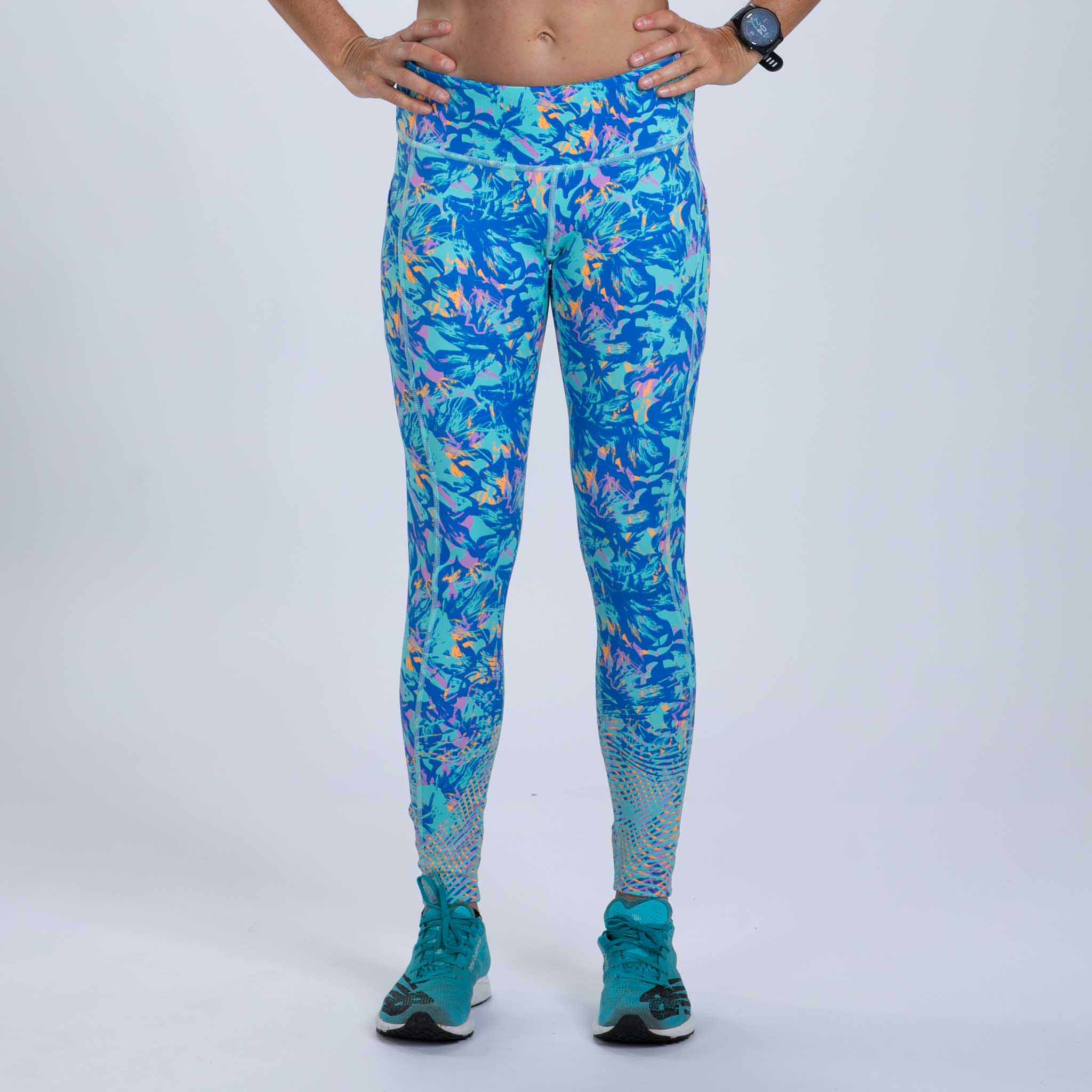Women's Limited Edition Run Pulse Tight - High-Performance Workout Leggings in Koa Blue | Perfect for Running, Yoga & Gym