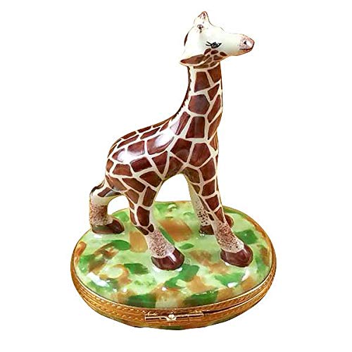 Authentic Limoges Porcelain Giraffe Figurine - Handcrafted in France | Elegant Home Decor & Collectible Gift