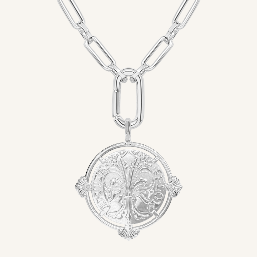 Elegant Versailles Pendant Necklace for Women - 18K Gold Plated French Baroque Style Jewelry - Perfect for Weddings, Parties & Special Occasions