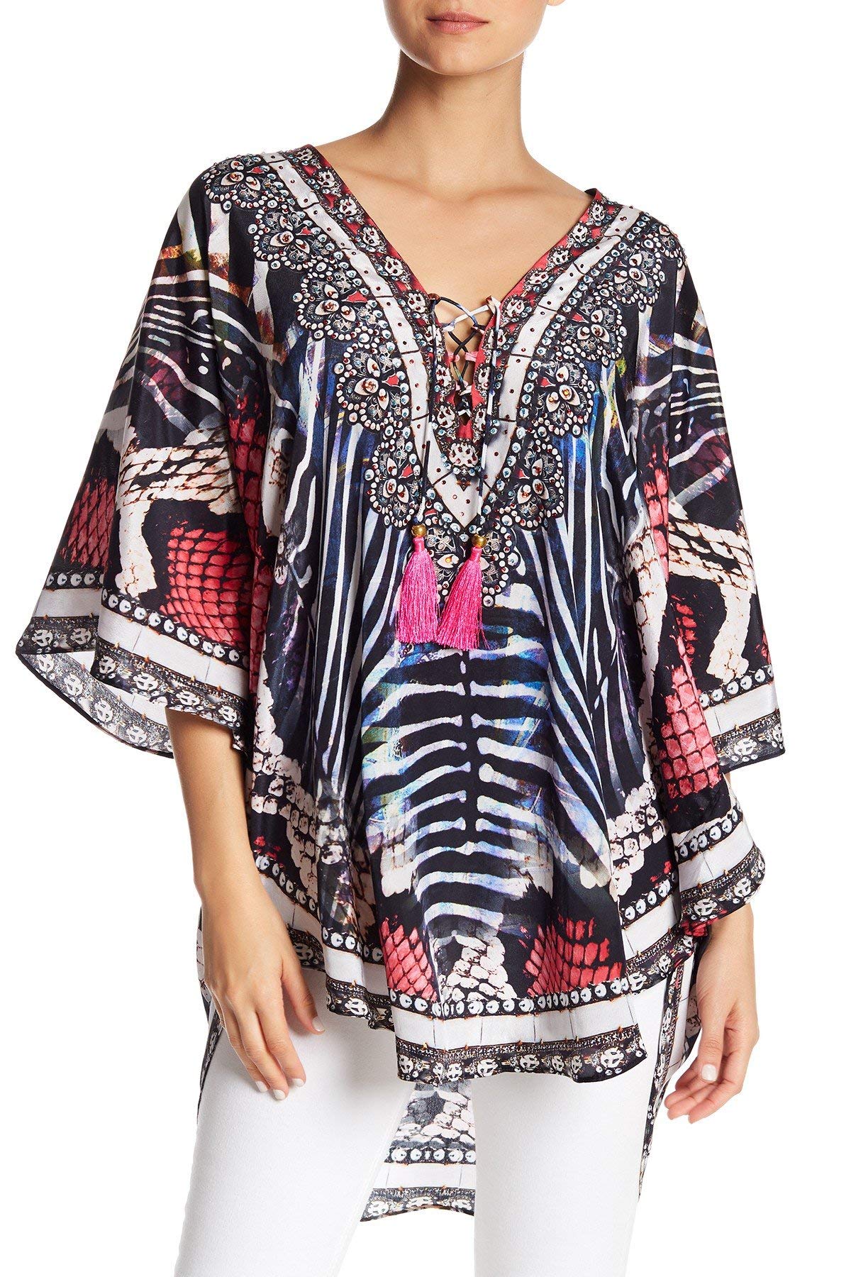Bohemian Printed Caftan Dress - Long Summer Kaftan Cover Up for Beach, Pool & Resort | Casual Swimsuit Bikini Cover Up & Lounger Dress for Women