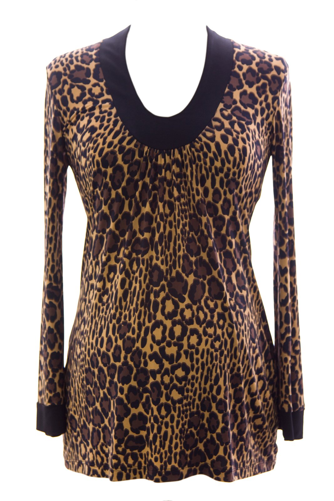 Olian Women's Long Sleeve Leopard Print Maternity Top - Soft Stretchy Pregnancy Shirt for Work & Casual Wear | Nursing Friendly Blouse for Expecting Moms