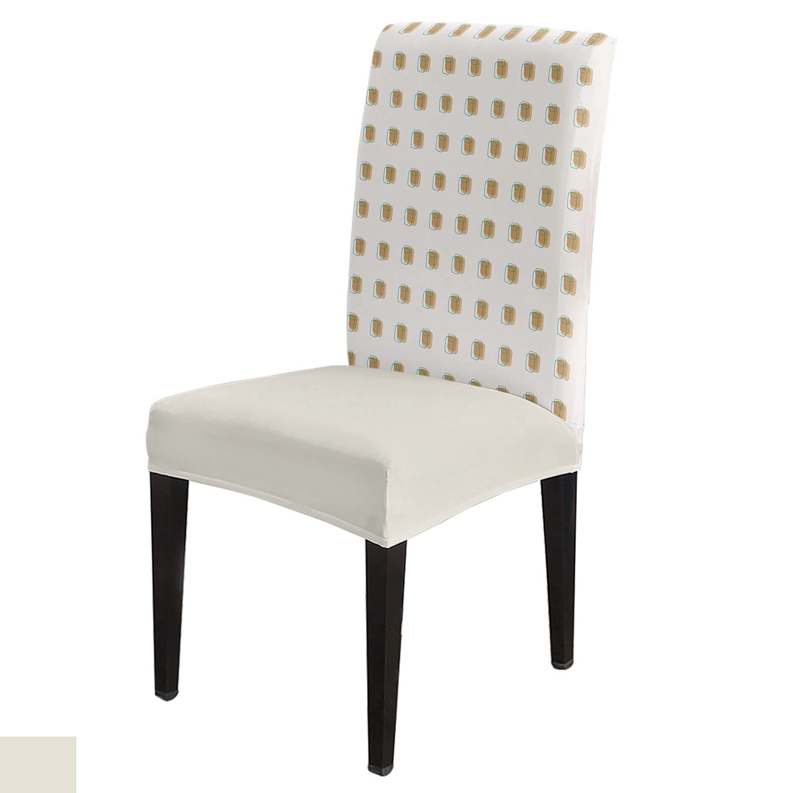8 Pack Stretchable Dining Chair Covers - Washable Bird's Nest Tile Pattern Slipcovers for Kitchen, Banquet & Party Use | Removable Seat Protectors for Home & Event Decor