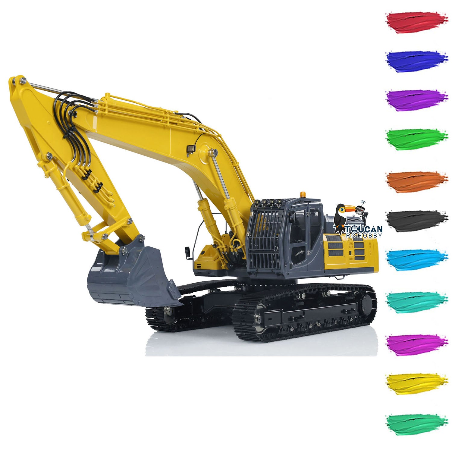 Custom LESU 1/14 SK500LC RC Hydraulic Excavator - Metal Wireless Remote Control Construction Toy, RTR PNP (580x443x255mm) with ESC Motor & Servo - Perfect for Construction Enthusiasts and RC Hobbyists