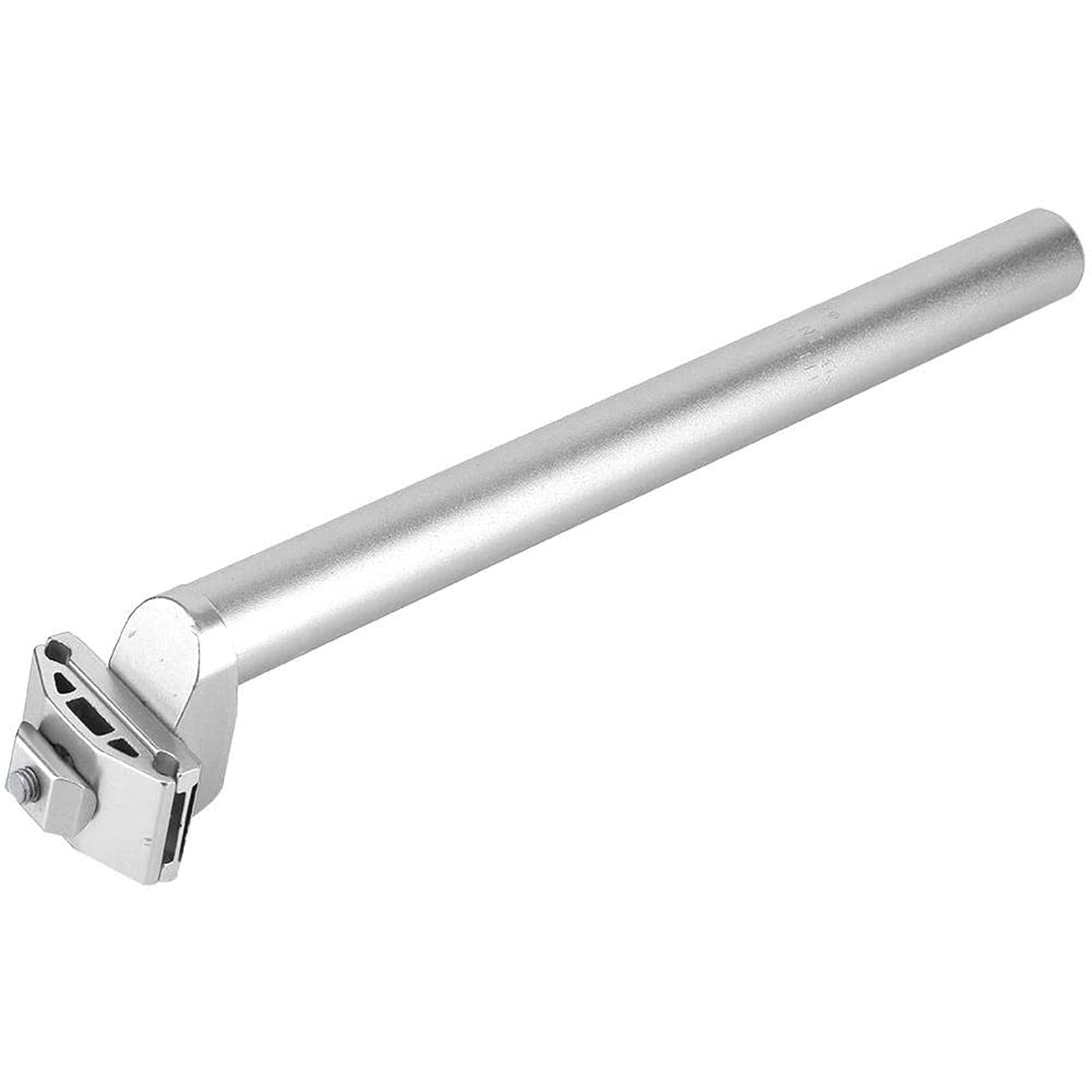 DSJGVN Aluminum Alloy Bike Seat Post - Adjustable Bicycle Saddle Angle with Micro Adjust Clamp, Extra Long 11.81inch (Silver) | Perfect for Mountain Bikes, Road Bikes & Commuter Cycling