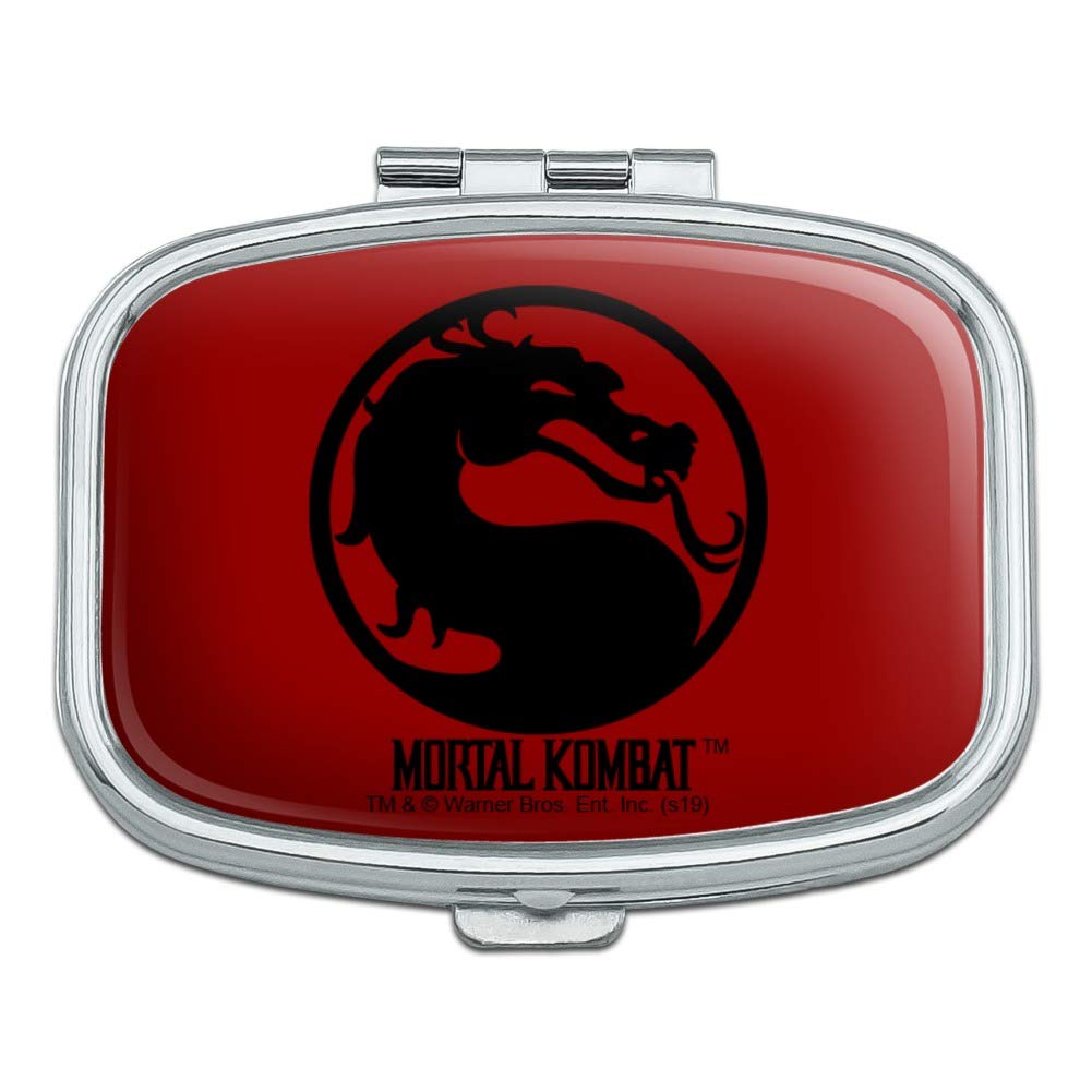 Mortal Kombat Symbol Rectangle Pill Case - Stylish Trinket Box for Pills, Jewelry & Small Items - Perfect Gift for Gamers & Collectors - Use for Travel, Home, or Office Organization