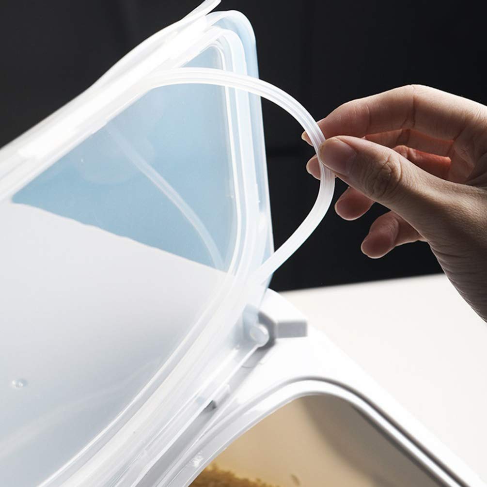 UPKOCH Large Grey Rice Storage Container with Airtight Lid - 10L Food Storage Bin for Rice, Flour, Sugar & Baking Supplies | Perfect for Pantry Organization & Kitchen Storage