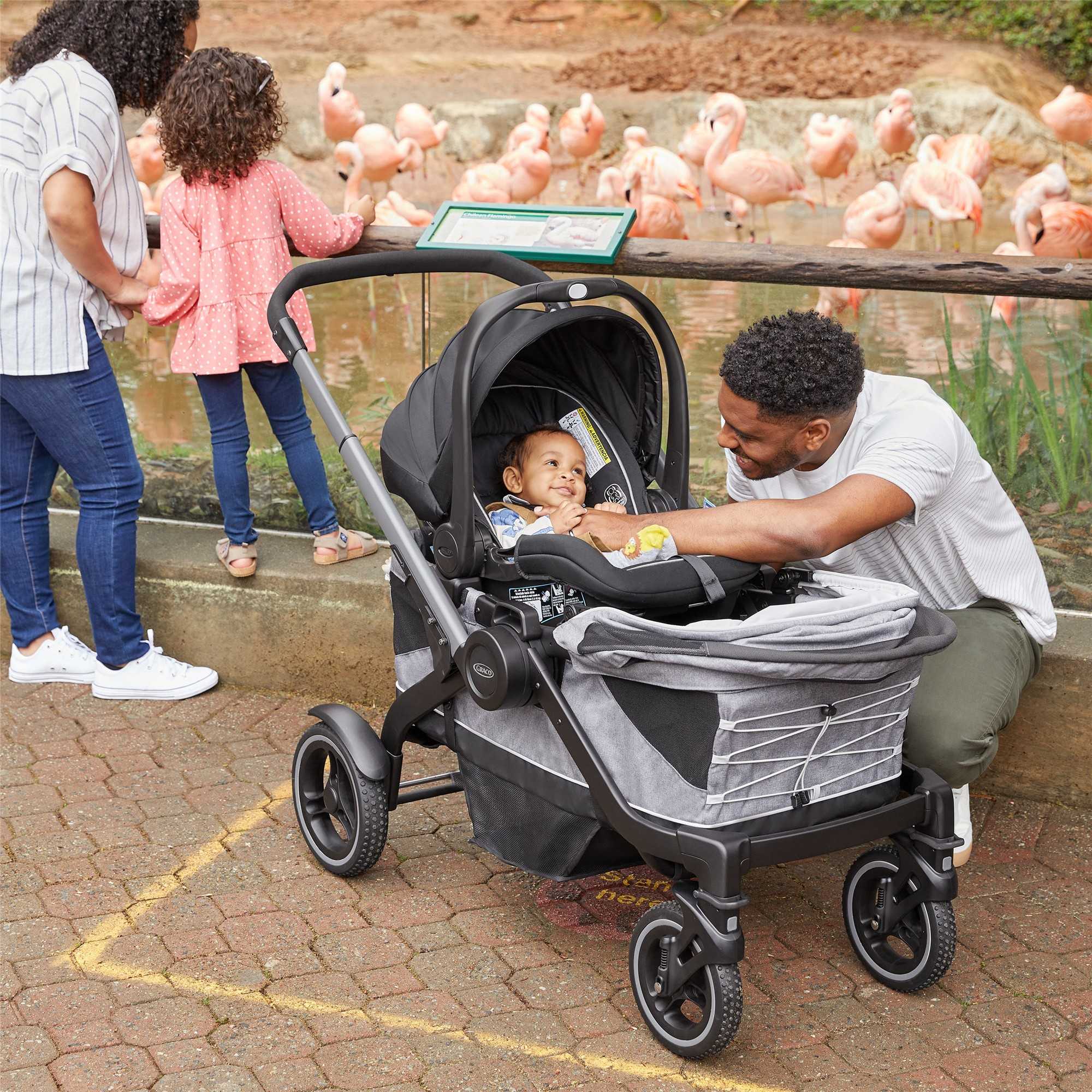 Graco Modes Adventure Stroller Wagon with Car Seat Adapter - 2-in-1 Convertible Travel System for Babies & Toddlers - Perfect for Park Outings, Beach Trips, and Family Adventures