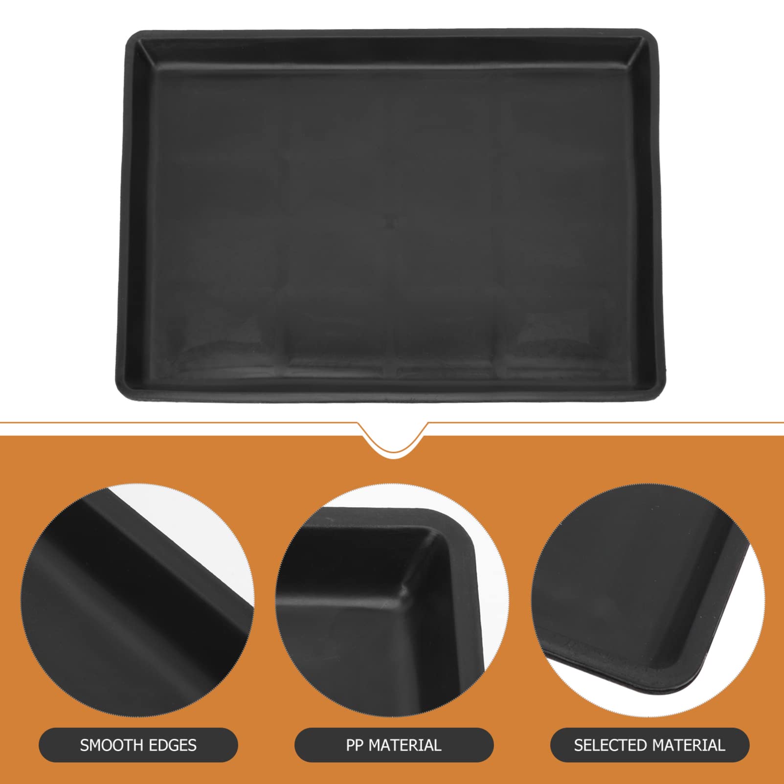 2-Pack Cabilock Pet Cage Replacement Tray - Durable Plastic Dog Crate Tray, Rabbit Potty & Flowerpot Tray - Perfect for Small Pets, Indoor Use & Easy Cleaning (Fits Most Standard Crates)