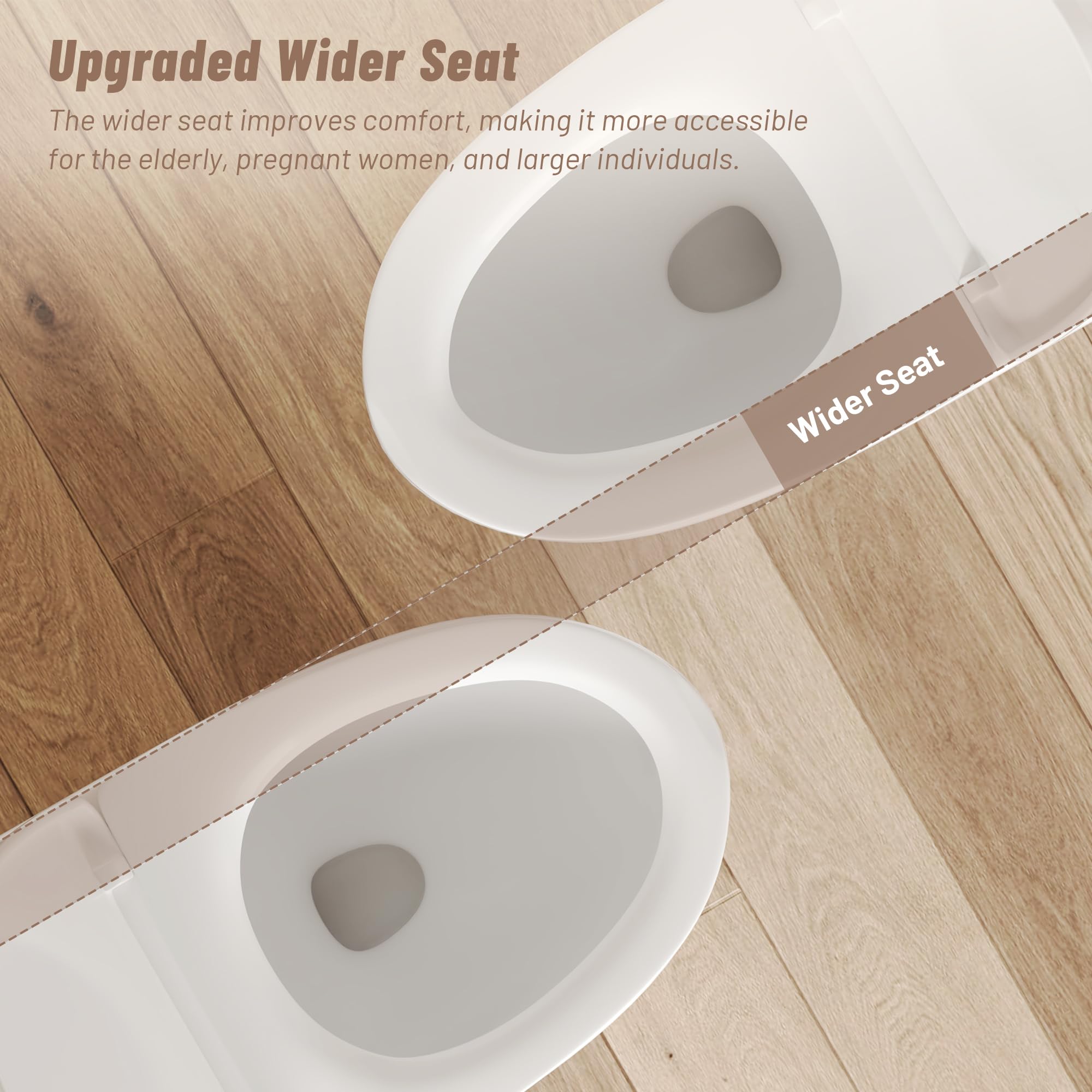 DeerValley DV-1F026 Elongated One Piece Toilet - Dual Flush 0.8/1.28 GPF, Comfort Height, Powerful & Quiet Flushing, 12