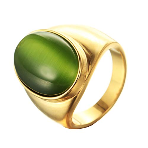 Gold-Light Green Stone