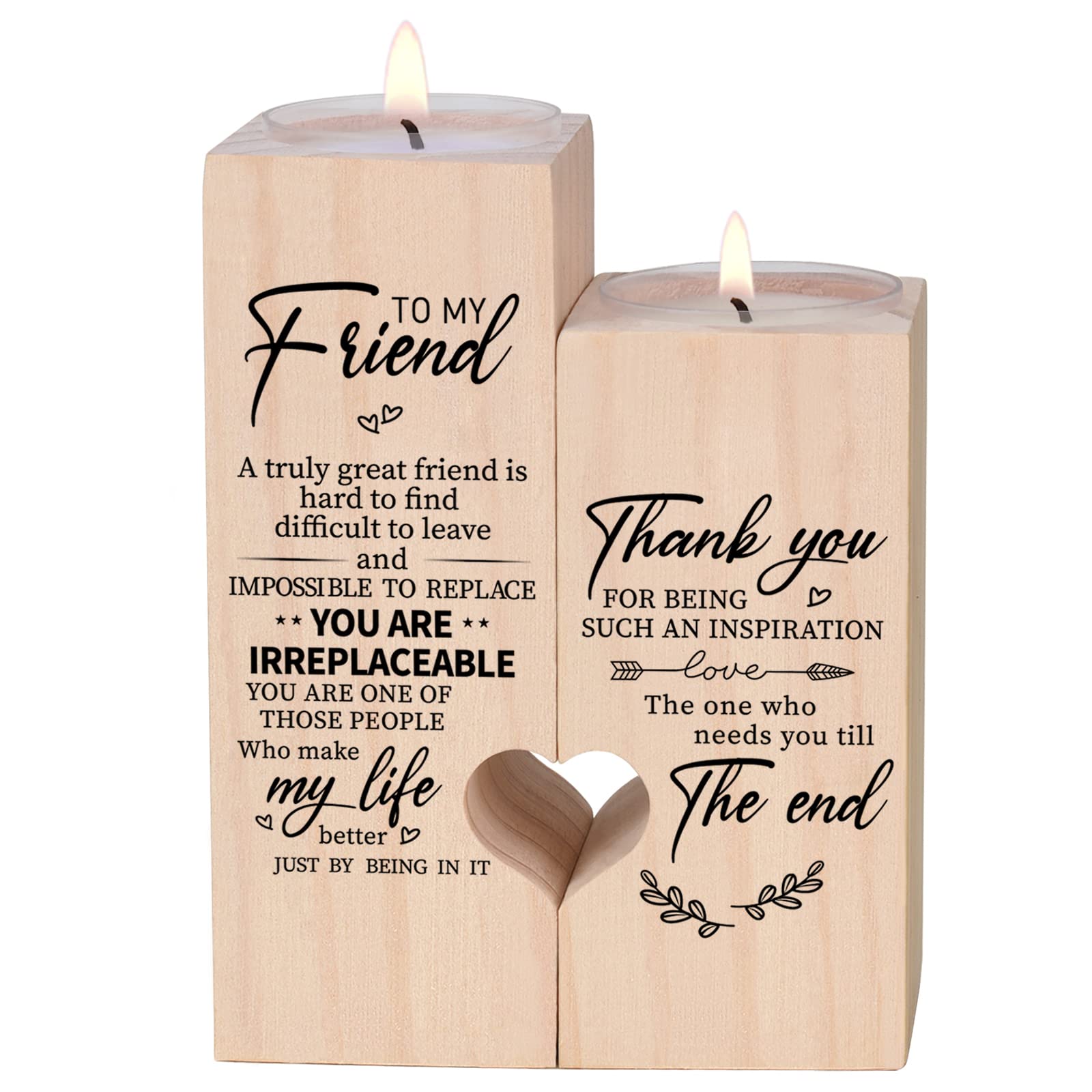 Personalized Candle Holder for Women - Custom Friendship Gift for Best Friend, Birthday, Christmas, Thanksgiving - Perfect for Home Decor, Relaxation & Gifting