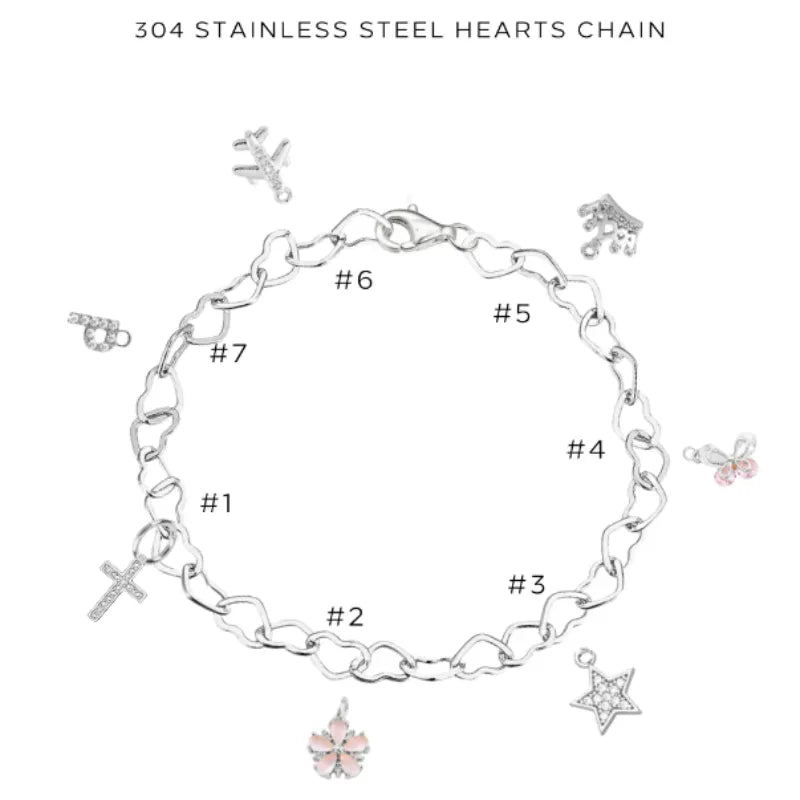 Charm Bracelet with Assorted Charms - Adjustable Fashion Jewelry for Women & Girls - Perfect for Gifts, Parties & Everyday Wear